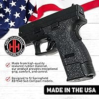 Vista 2 de Handleitgrips Cinta de agarre para pistola compatible con Springfield XD 940 Sub Compact - Cinta de agarre de goma texturizada negra, fácil