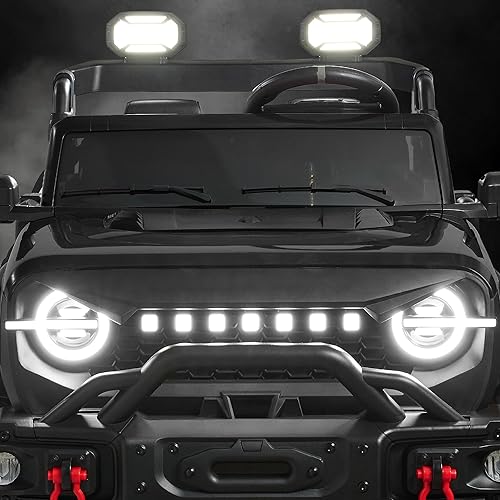 Miniatura 9 de Best Choice Products Camión de paseo eléctrico para niños de 24 V y 2 plazas con capacidad de peso de 132 lb, control parental, Bluetooth, luces LED