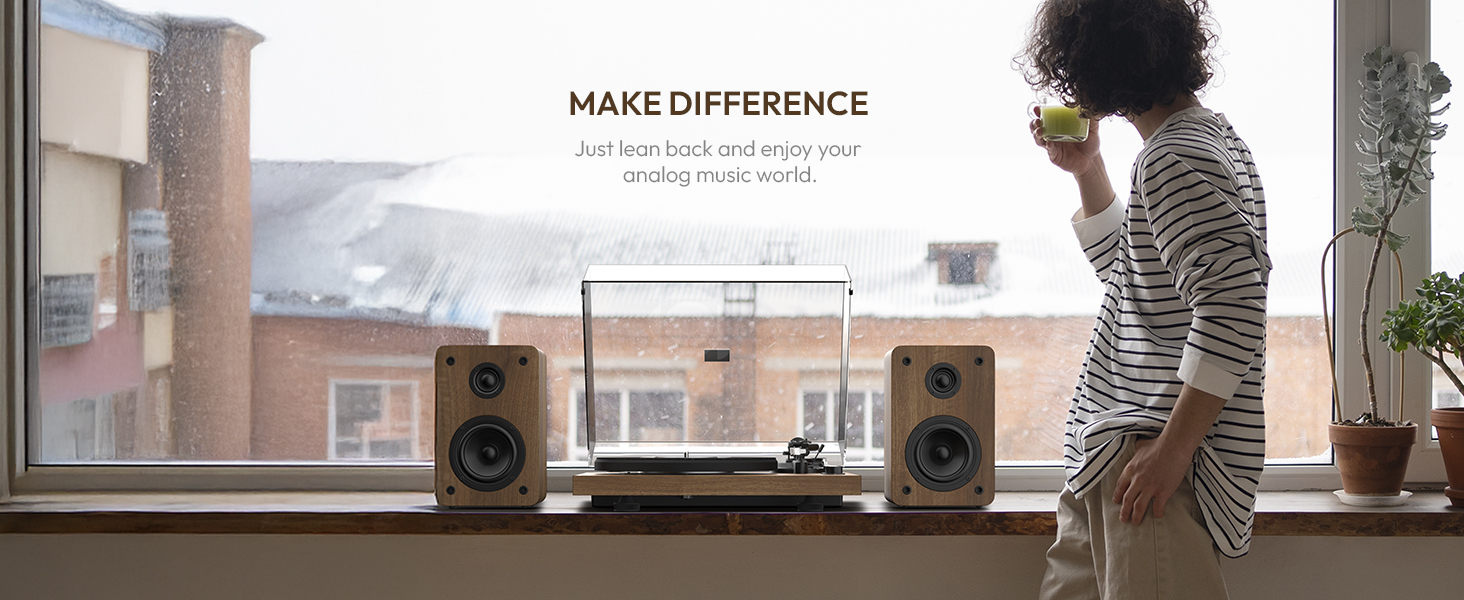 Amazon.com: QLEARSOUL SoulBox S1 Vinyl Record Player with Stereo