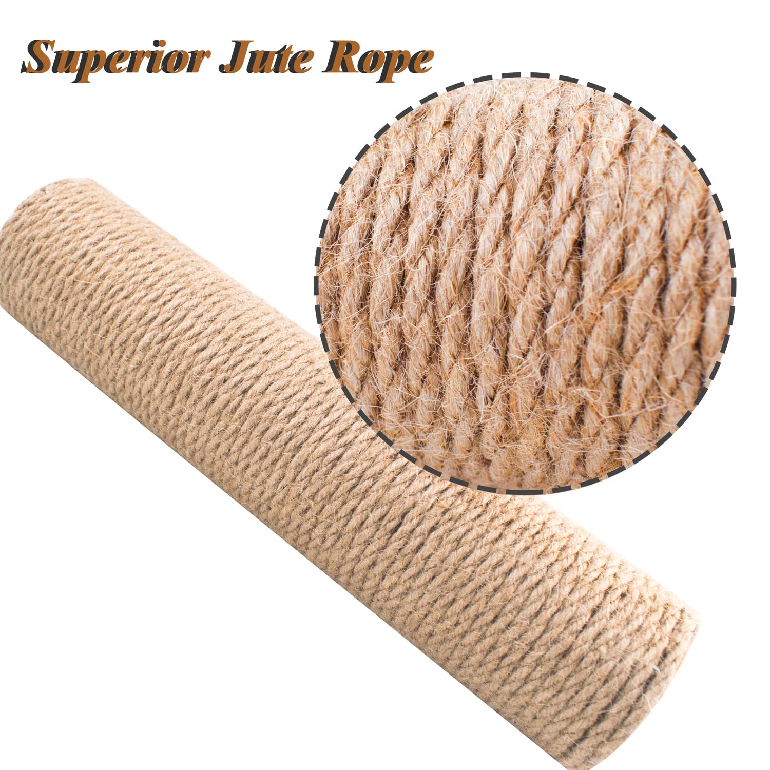 Tiragraffi di ricambio per albero di gatto, Colonne in Sisal naturale con filettatura interna M8 in varie Facilmente Montato Grande per arrampicata (30cmx2)