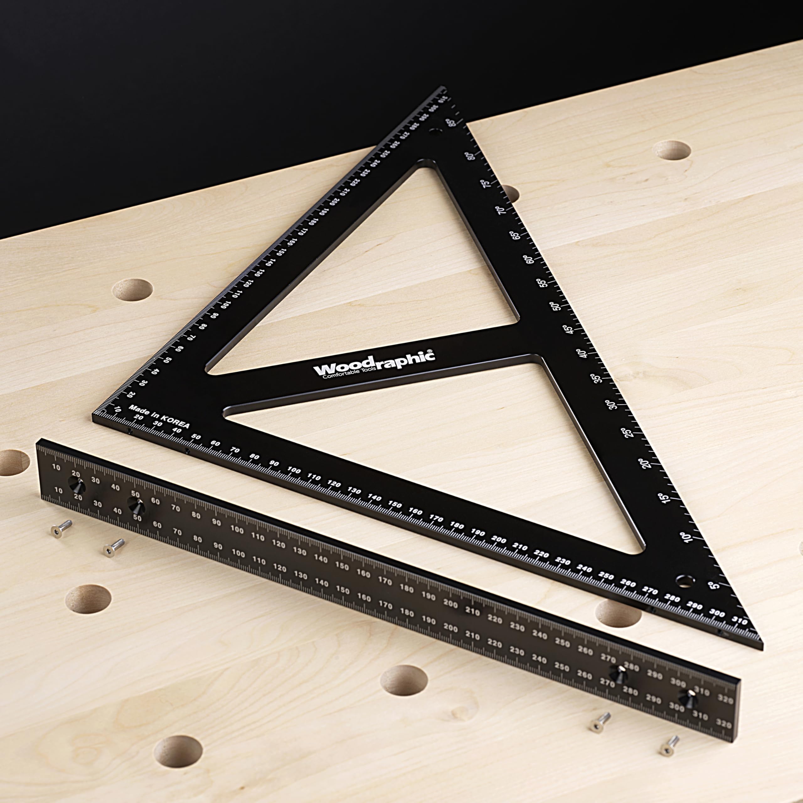 Woodraphic 300mm Carpenter's Square - CNC Aluminum Layout Tool For Perfect 90° Cuts In Woodworking & Framing - View #13