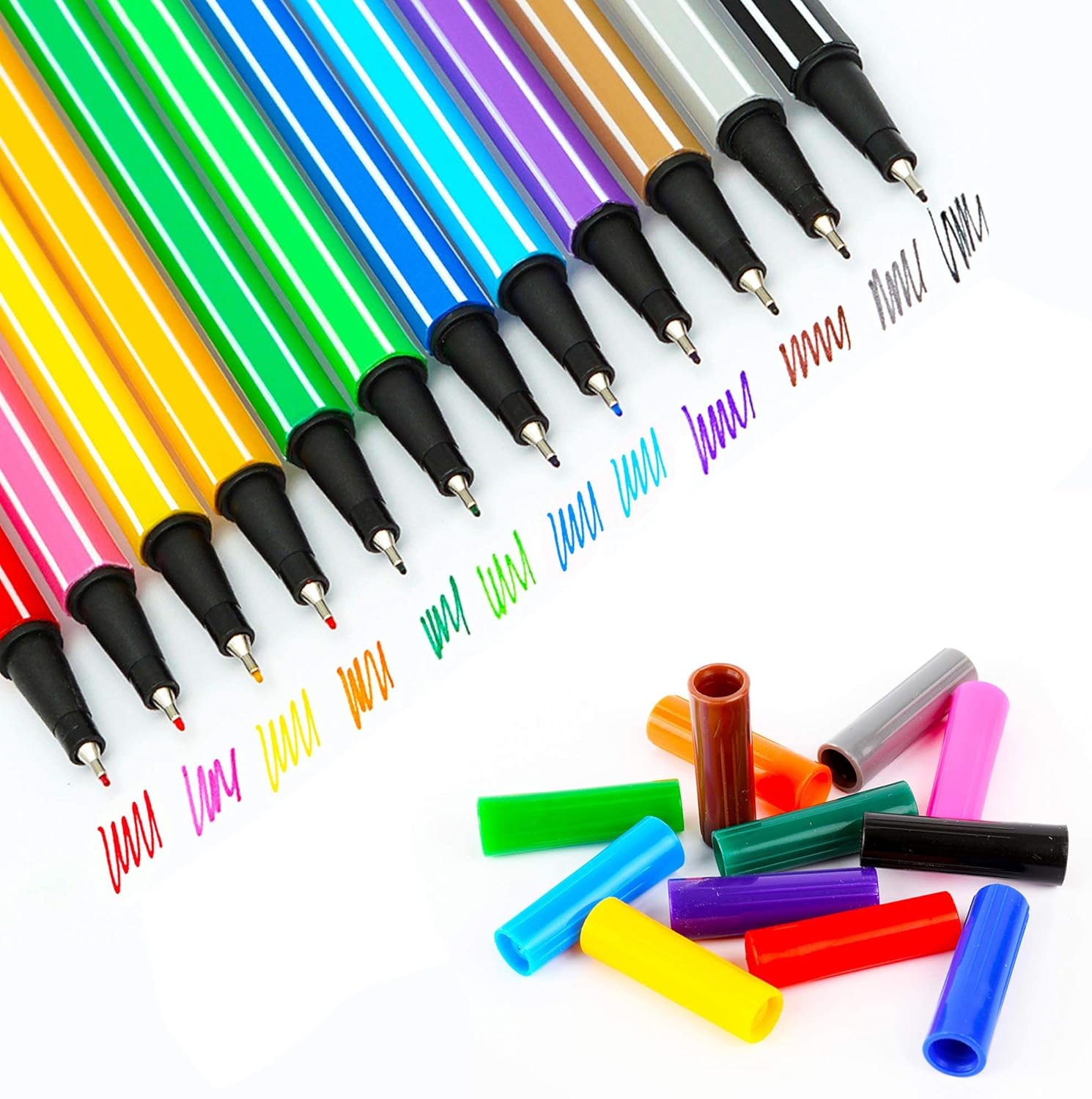 12 Colors Journal Planner Pens, Fine Point Markers, Fine-Liner Pens, for Drawing and Writing : Everything Else