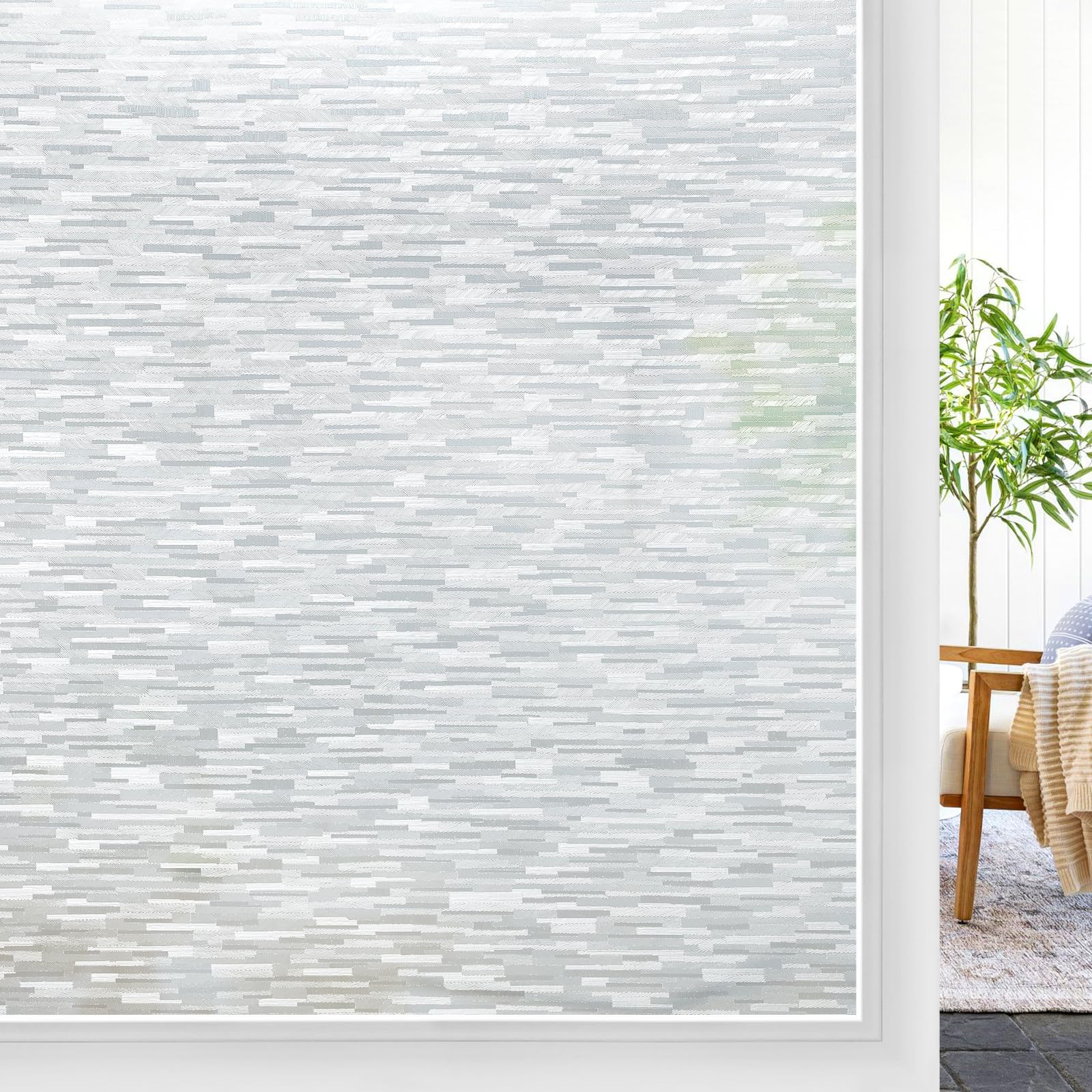 DOWELL Privacy Window Film, Frosted Glass Window Film, Non