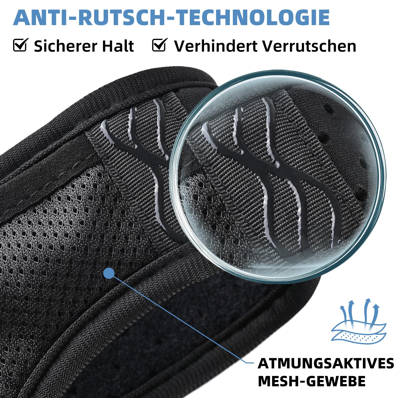 Tenbon Herniengürtel für Männer, Leistenhernien-Unterstützung, medizinischer Hernienschutz, Leistenbandage für einzelne Sporthernien, verstellbarer Hüftgurt mit abnehmbaren (Black, L)