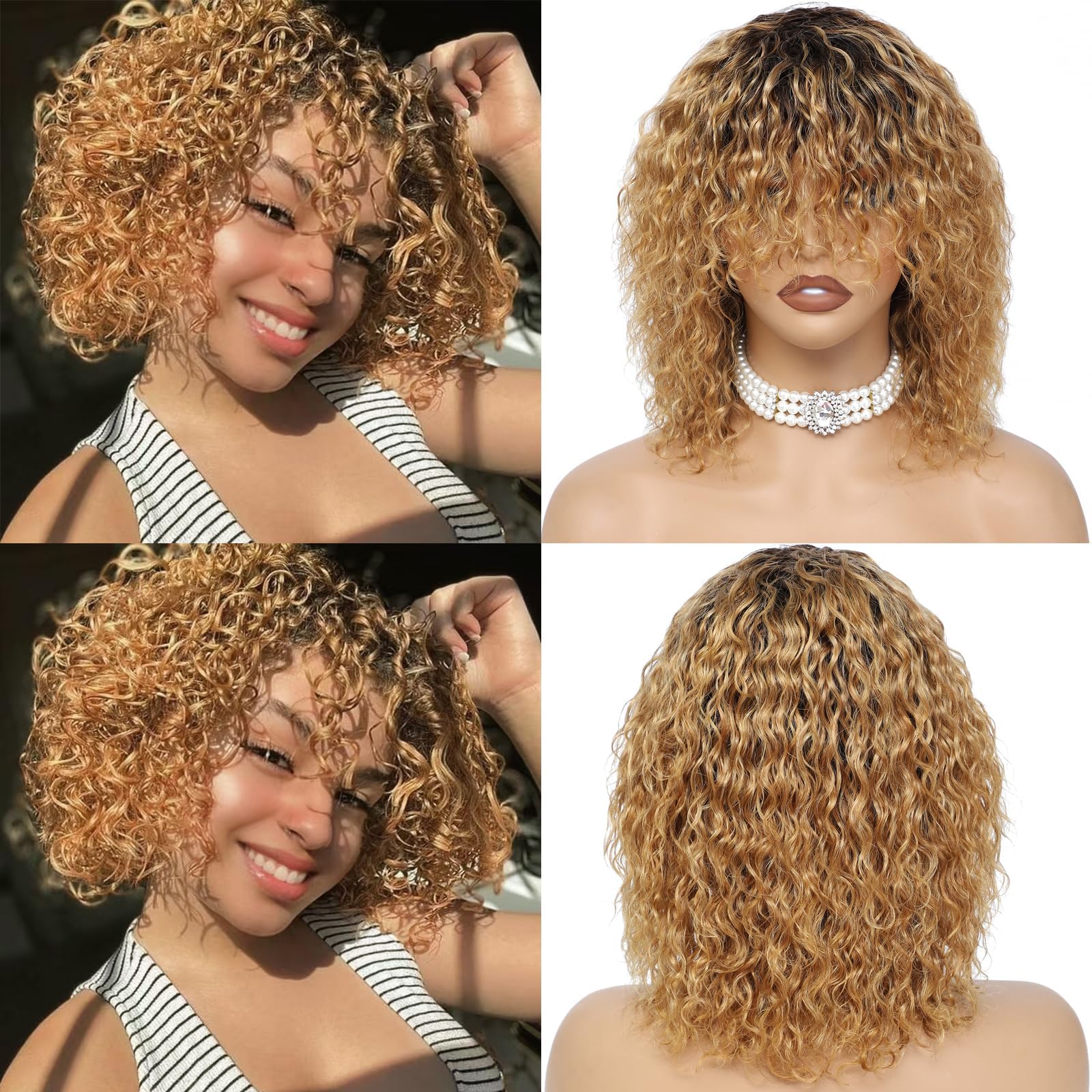 Perruque Courte Femme MAIA 12 - Brun Clair, Synthétique, Taille Moyenne - Neuf Avec étiquettes