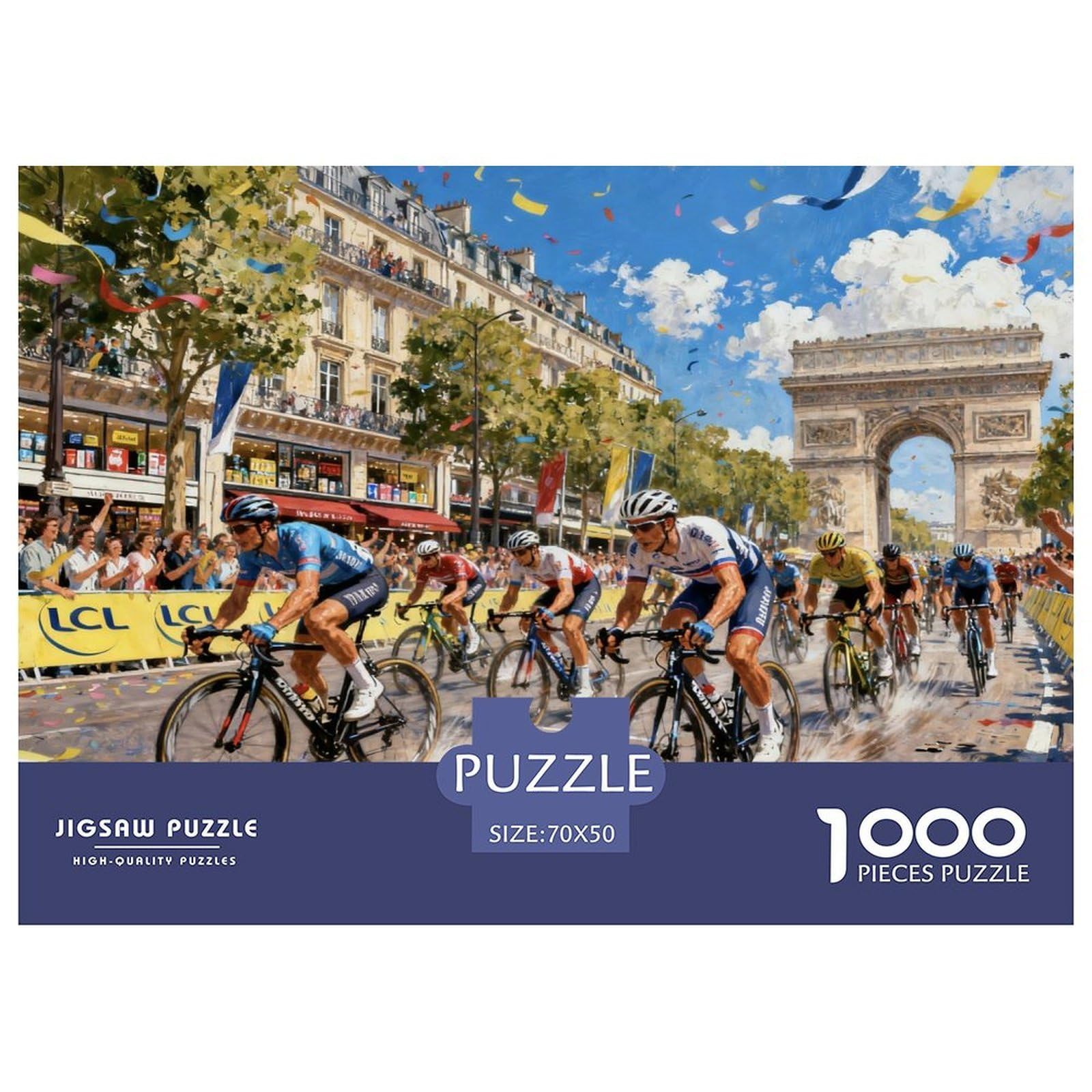 Cycling Race Wooden Jigsaw Puzzle Waterproof 1000 Piece Puzzles for Adults Gifts Challenging And Brainteasing Games