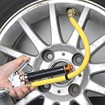 Hromee Gonflateur de pneus lourds avec jauge de pression 120PSI avec double tête Air Chuck et Lock sur Tire Chuck, Air Outils pour compresseurs et vannes de pneus