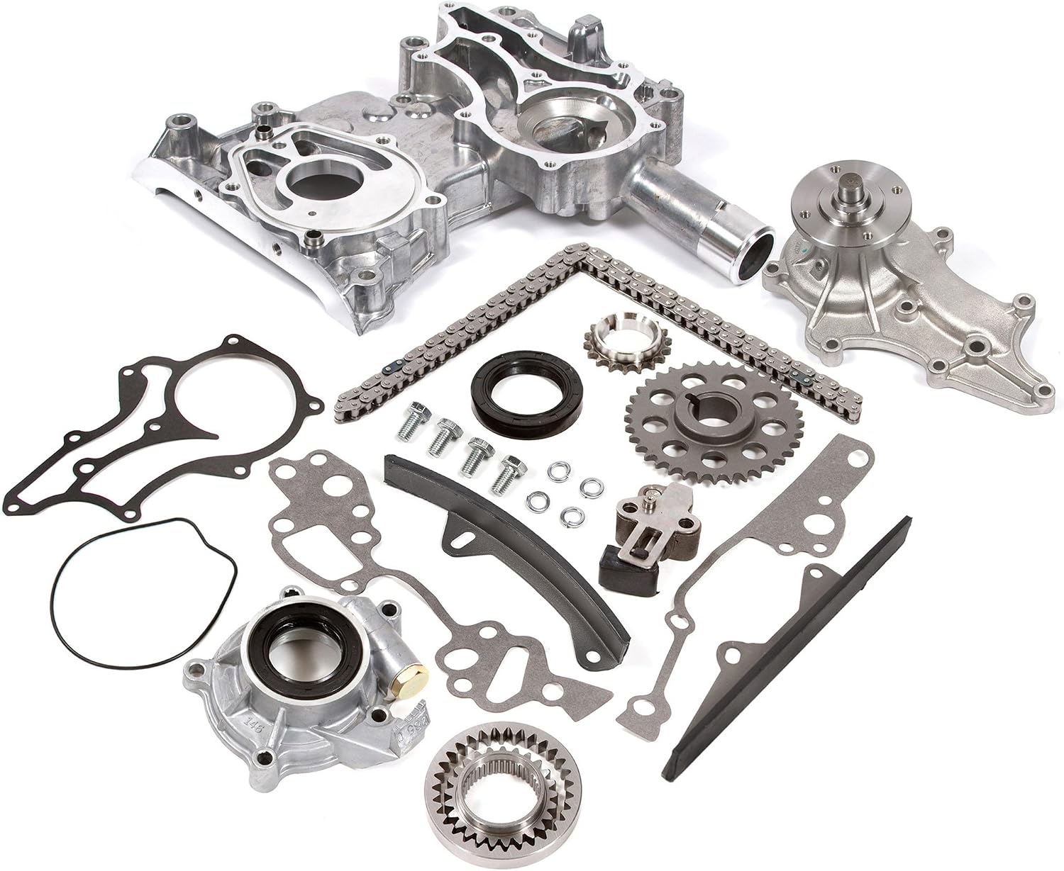 Kit De Couvercle De Chaîne De Distribution (Timing Chain Cover Kit) Pour Toyota Pickup 85-95 (moteur 22R) - Inclut Pompe à Eau - Neuf