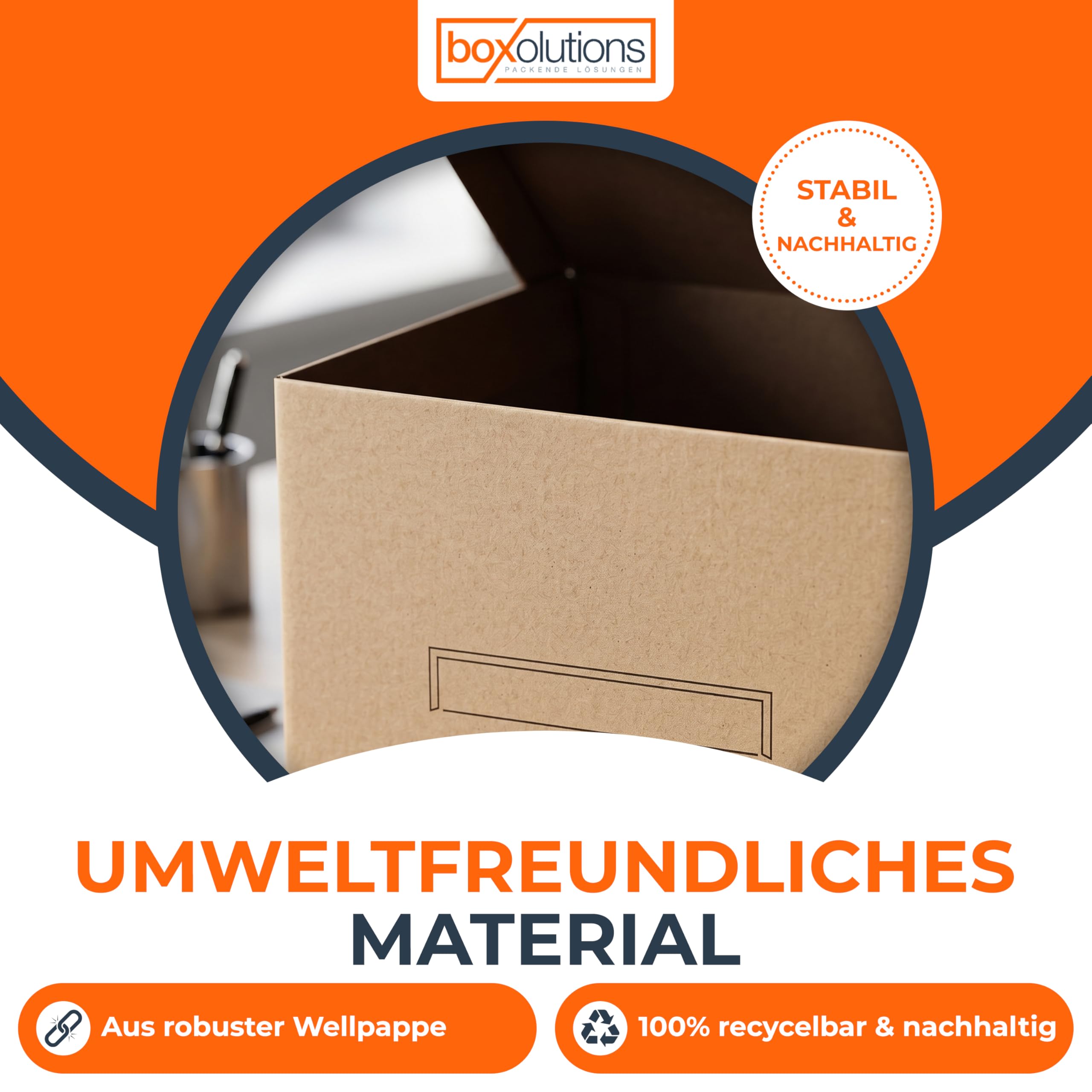 20 Stück Archivbox & Aktenkarton mit Klappdeckel – stabile Büro-Archivboxen aus Wellpappe für Ordner & Akten – stapelbar, wiederverwendbar, umweltfreundlich – 41x32x28,5 cm, für Büro-Archivierung