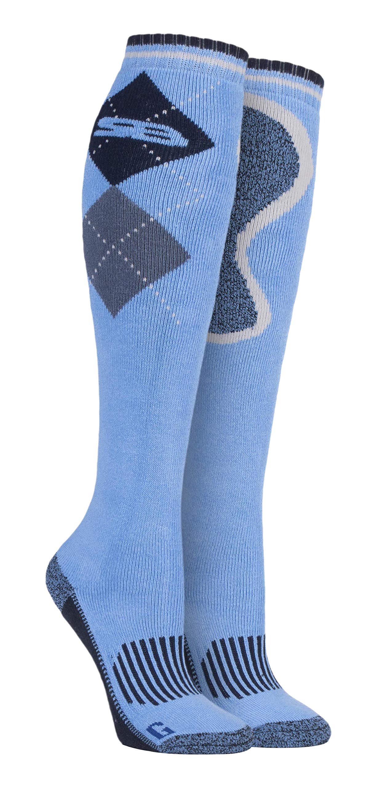 SOCKSHOP Storm Bloc - Women's - Knee High Equestrian Socks - 4-8 - Light Blue