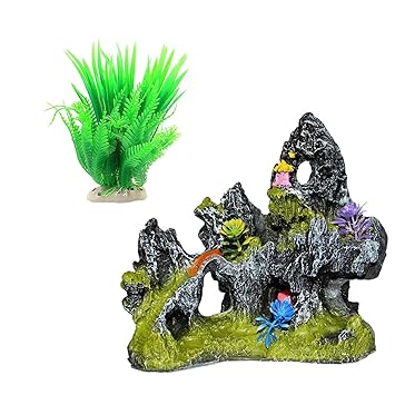 Venus Aqua? Aquarium Decorative Ornaments for Fish Tank Decoration Travel On Mountain with Coral Artificial Plant