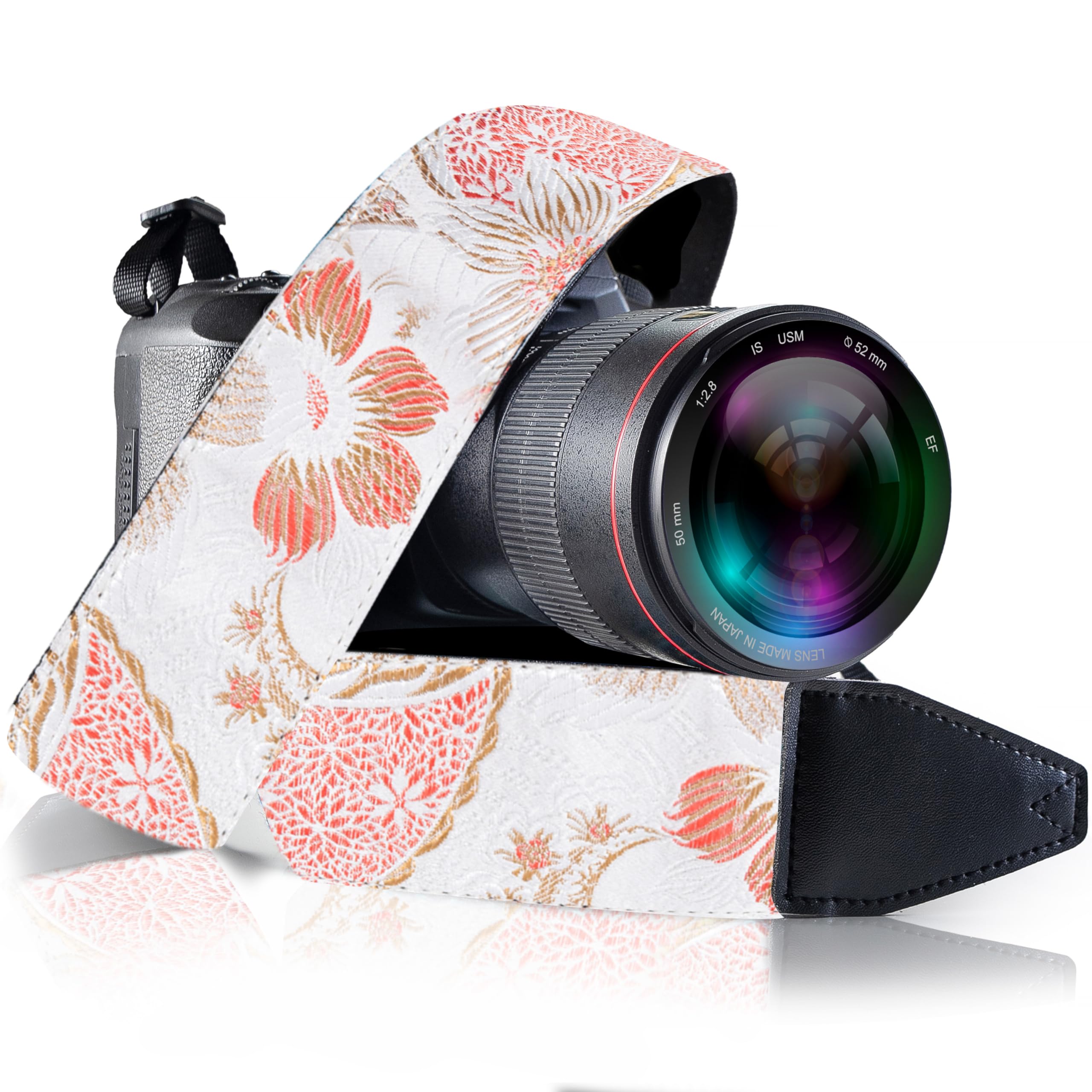 Art Tribute Camera Strap For All DSLR and Mirrorless Cameras Including Binocular. Unique Floral Pattern Neck Shoulder Strap for Camera. Best Gift for Photographers Men & Women