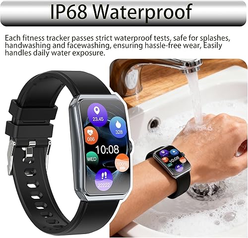 Miniatura 5 de Reloj de seguimiento de fitness, rastreador de salud con podómetro, monitor de frecuencia cardíaca y sueño, oxígeno en sangre, relojes impermeables