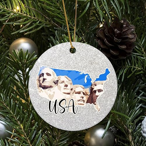 Vista 88 de Christmas Round Ornament South Africa Lands Ceramic Keepsake Visitor Souvenir 3 Inch with Gold String Hometown City Pride Home Decorations Christmas