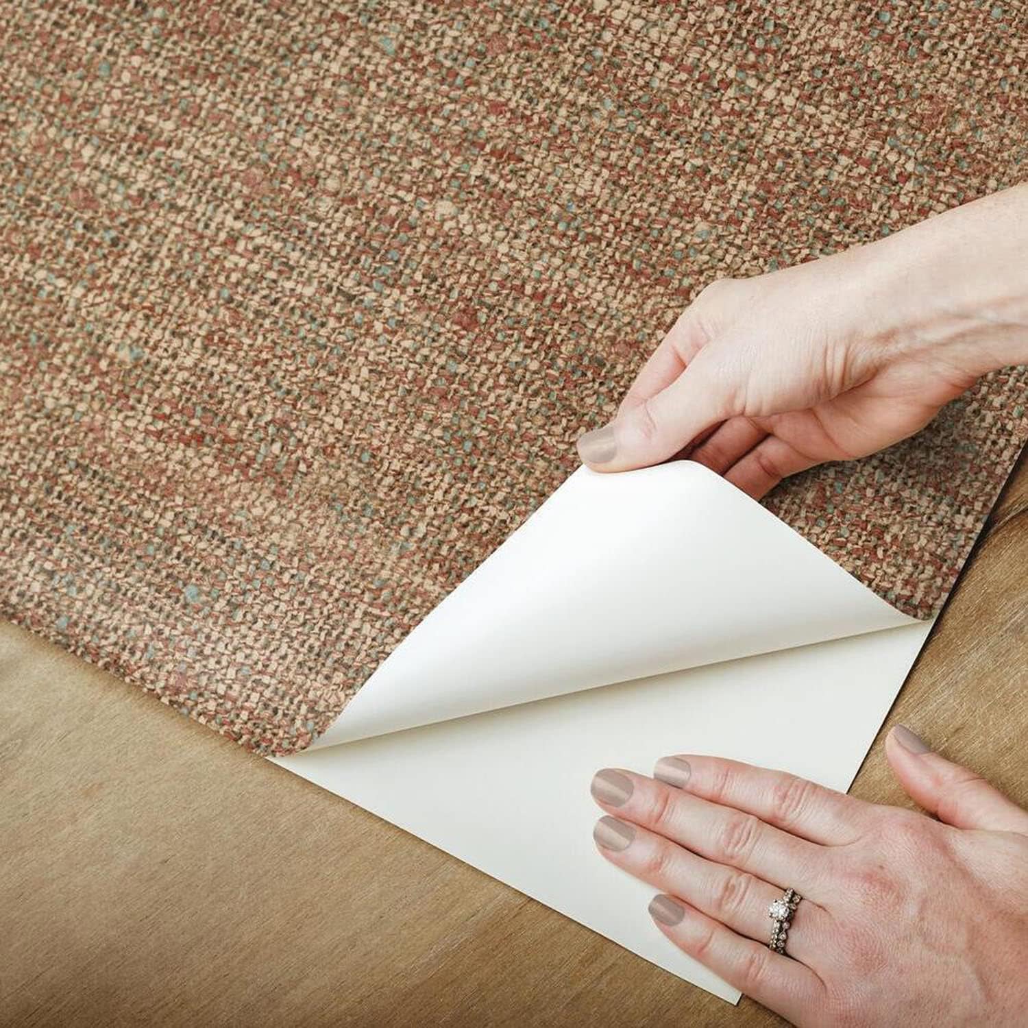 RoomMates RMK11332WP Red Tweed Peel and Stick Wallpaper