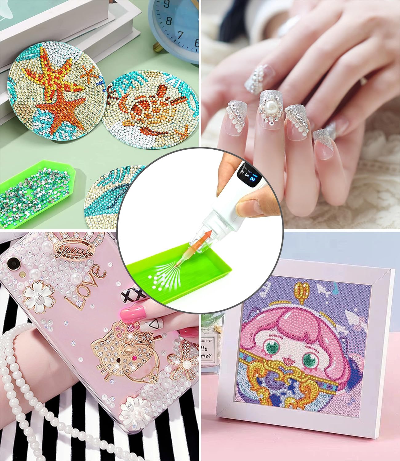 AXFEE Électrique Stylo Diamond Painting, Stylo Diamond Painting