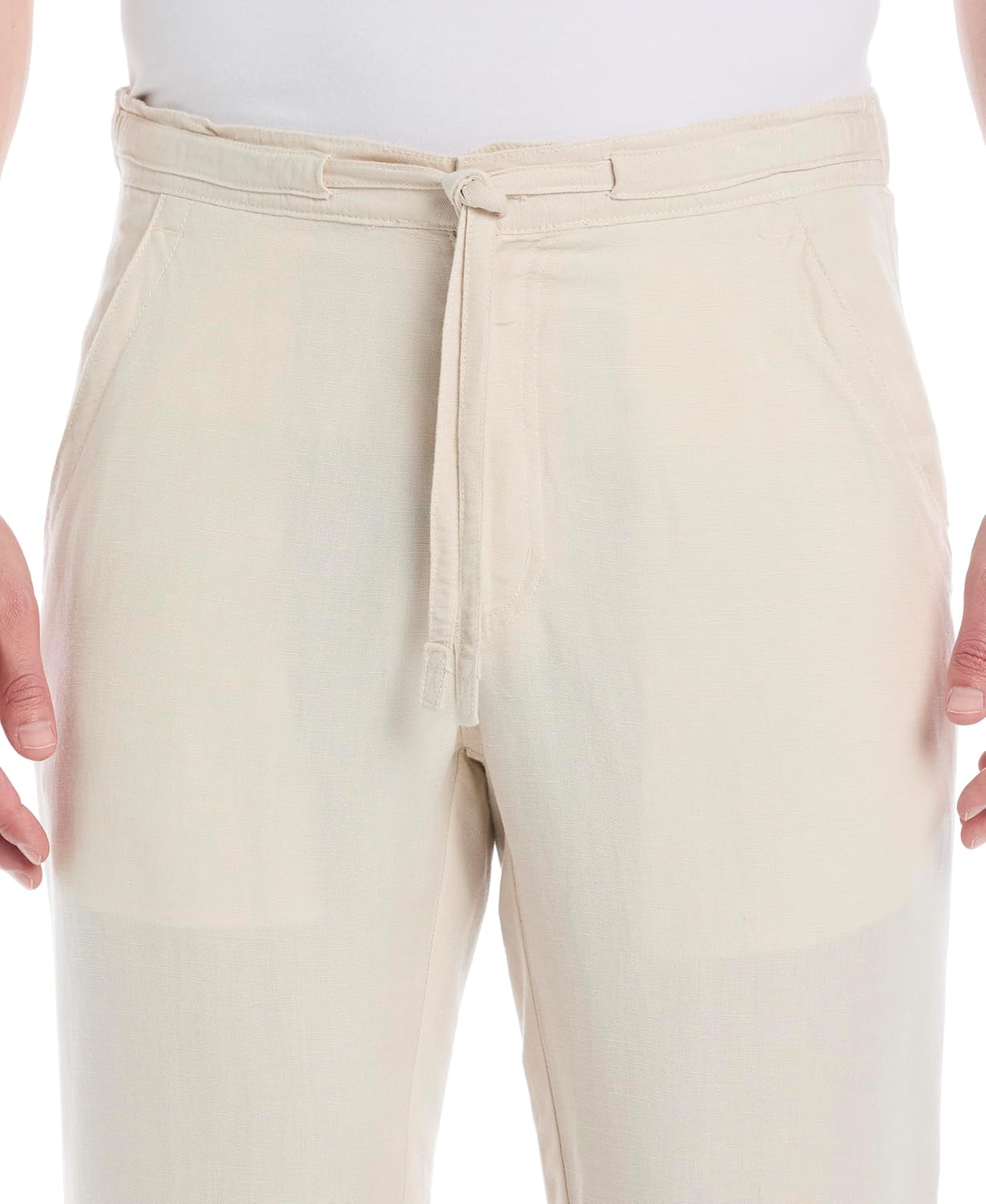 Cubavera Mens Linen-Blend Lightweight Pants with Drawstring (Size Small - 5X Big & Tall) - Image 3