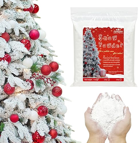 1BL - Polvo de nieve artificial para árbol de Navidad, nieve artificial instantánea mágica para árboles de Navidad, corona, aldea, invierno, disponible en Yaxa Colombia