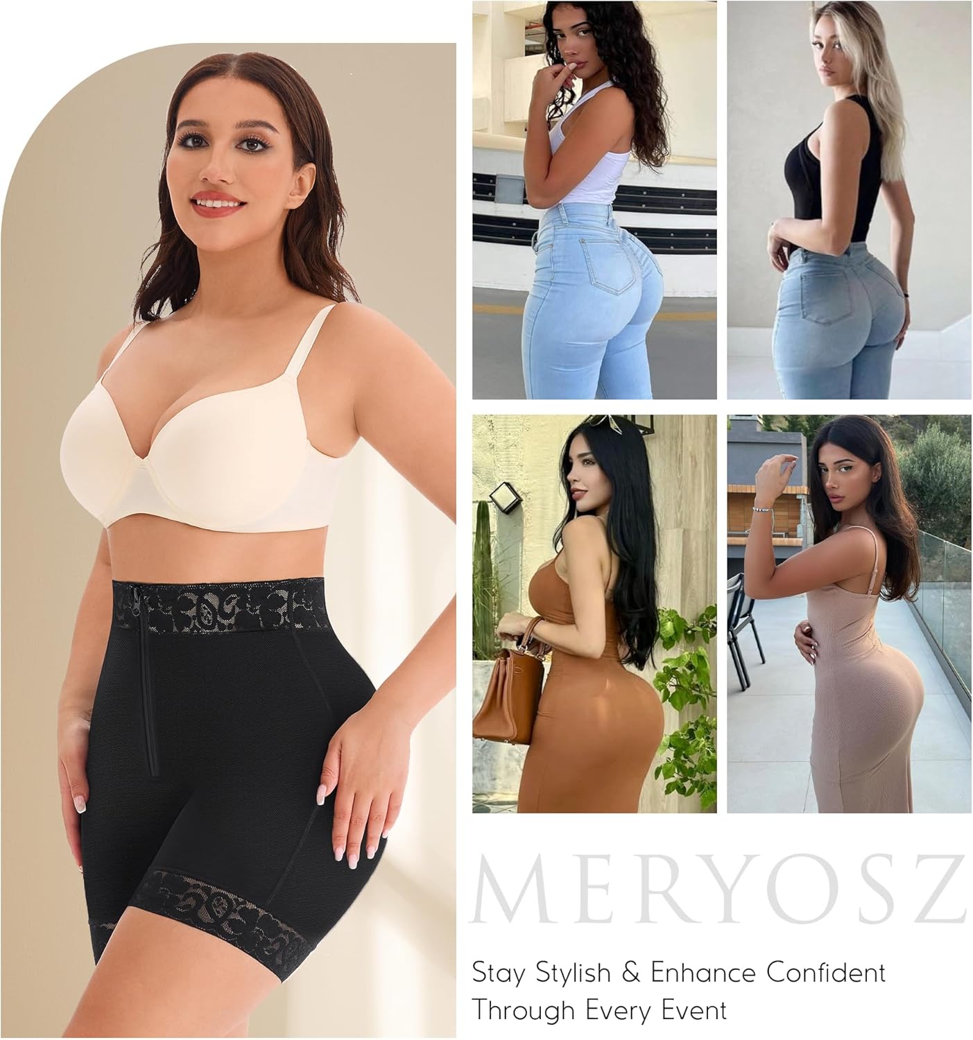 MERYOSZ Tummy Control Shapewear Shorts - Zipper Butt Lifting Panties Underwear Shapewear for Women Faja Body Shaper Girdle - Image 8