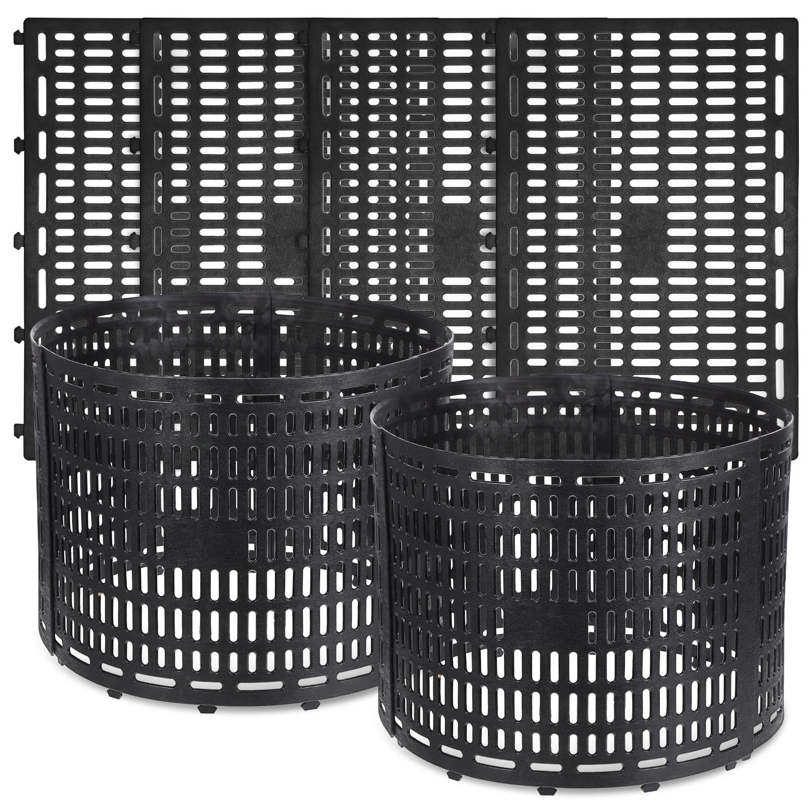 Protection d'écorce en plastique noir extensible VICASKY pour troncs d'arbres