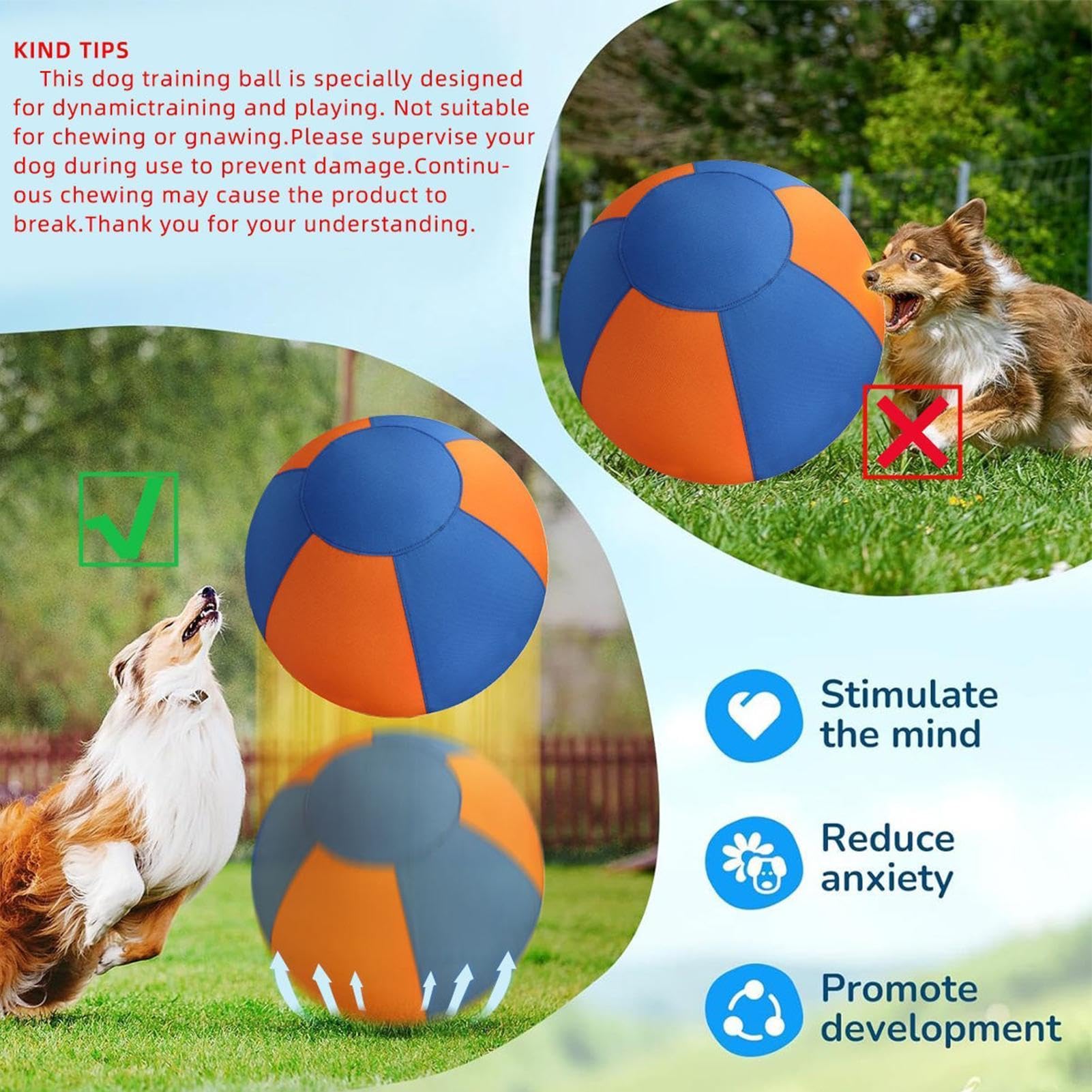 Pelota para perros de pastoreo Juguete interactivo de agilidad y | Pelota Pastoreo Interactiva Para en jardín, patio trasero, granja, patio y terraza