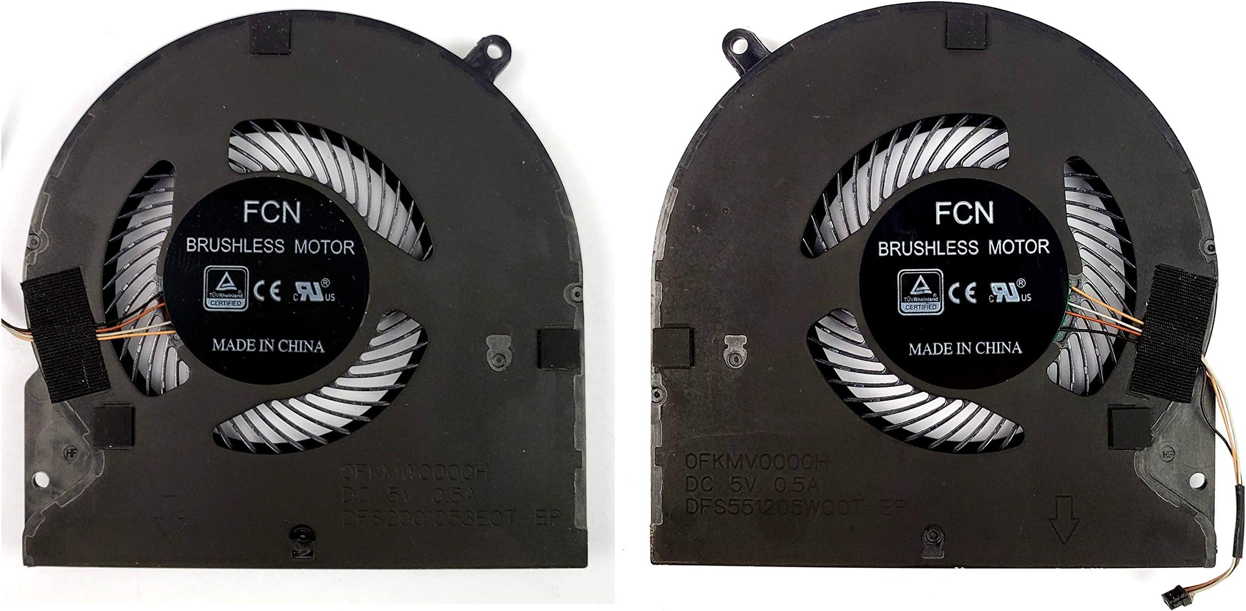CPU & GPU Cooling Fan Replacement for Razer Blade 15 Advanced (2018-2021) 15.6" RZ09 RZ09-02385E92 RZ09-02386E91 RZ09-0288 RZ09-0301 RZ09-0330 DFS2001053E0T DFS551205WQ0T