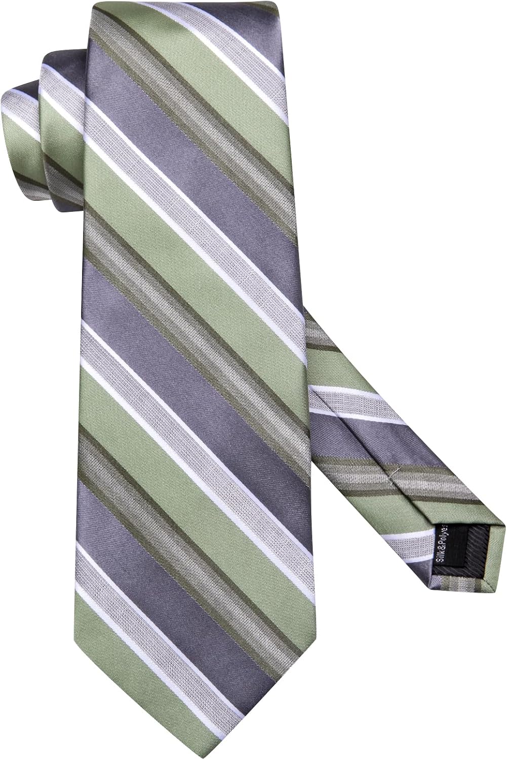 Dubulle Ties for Men Silk Mens Paisley Floral Striped Necktie and Handkerchief Cufflinks Wedding