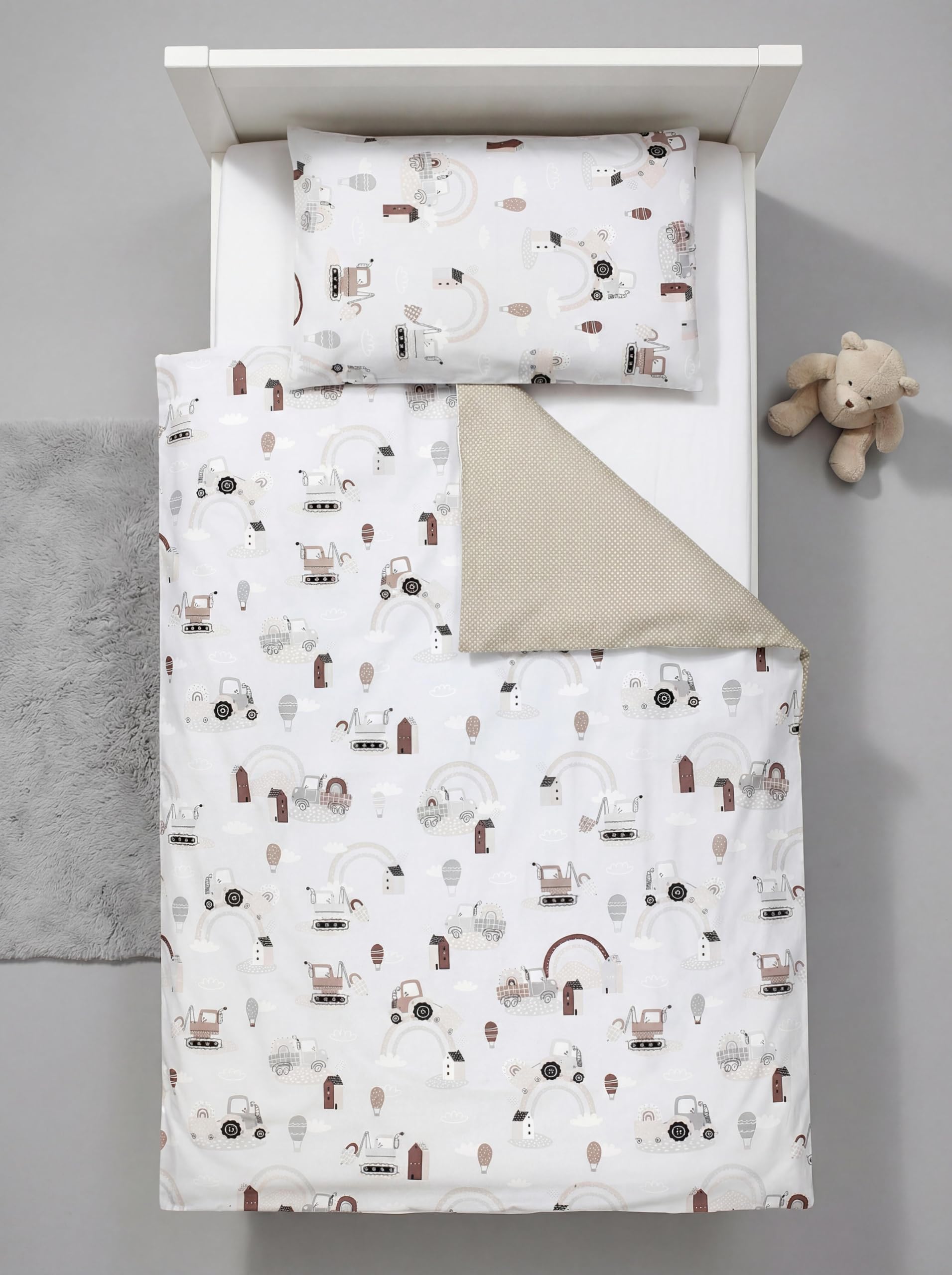 TupTam Juego de Ropa de Cama para Niños, de 2 Piezas., Conejo/Rosa/Lunares, 120x90 cm — view 176