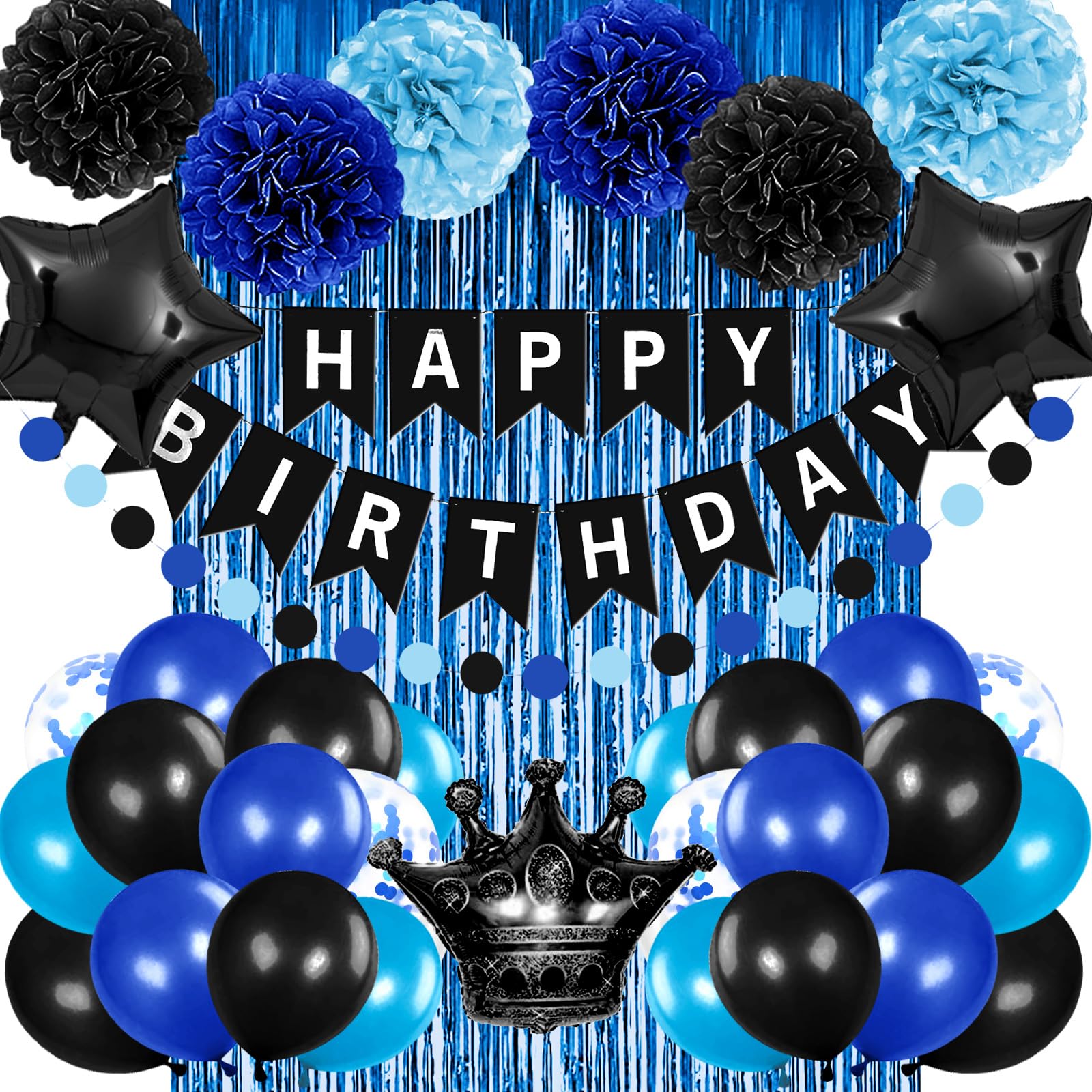 Blue And Black Birthday Invitations Panda Bear Birthday Party