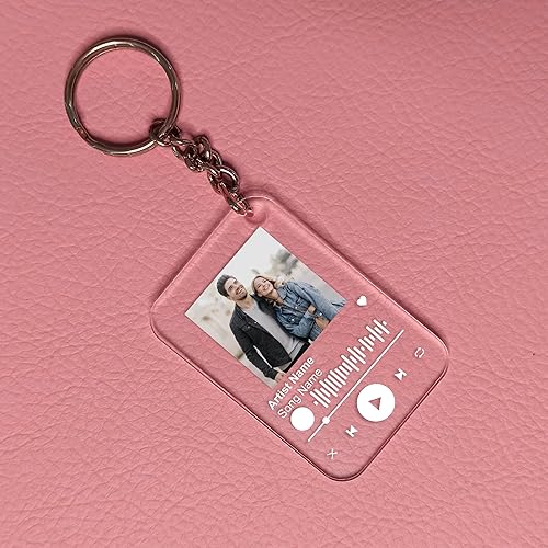 Miniatura 2 de EGD Llavero personalizado de placa de Spotify | Regalos personalizados para el día de San Valentín para hombres y mujeres | Personaliza tu propio
