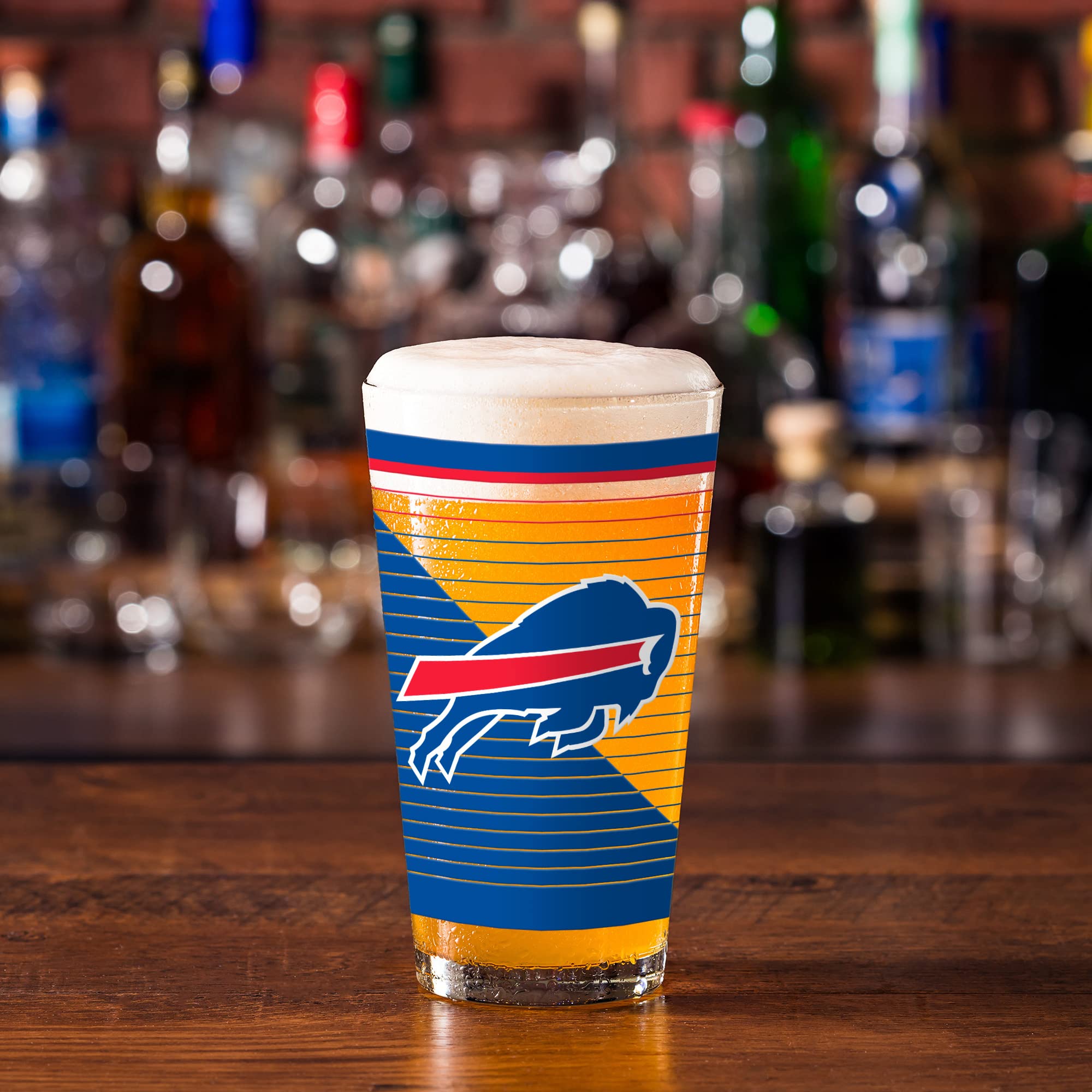 Buffalo Bills Pint Glasses - Official NFL Fan Gift -3 Buffalo Bills Pint Glasses - Official NFL Fan Gift -3