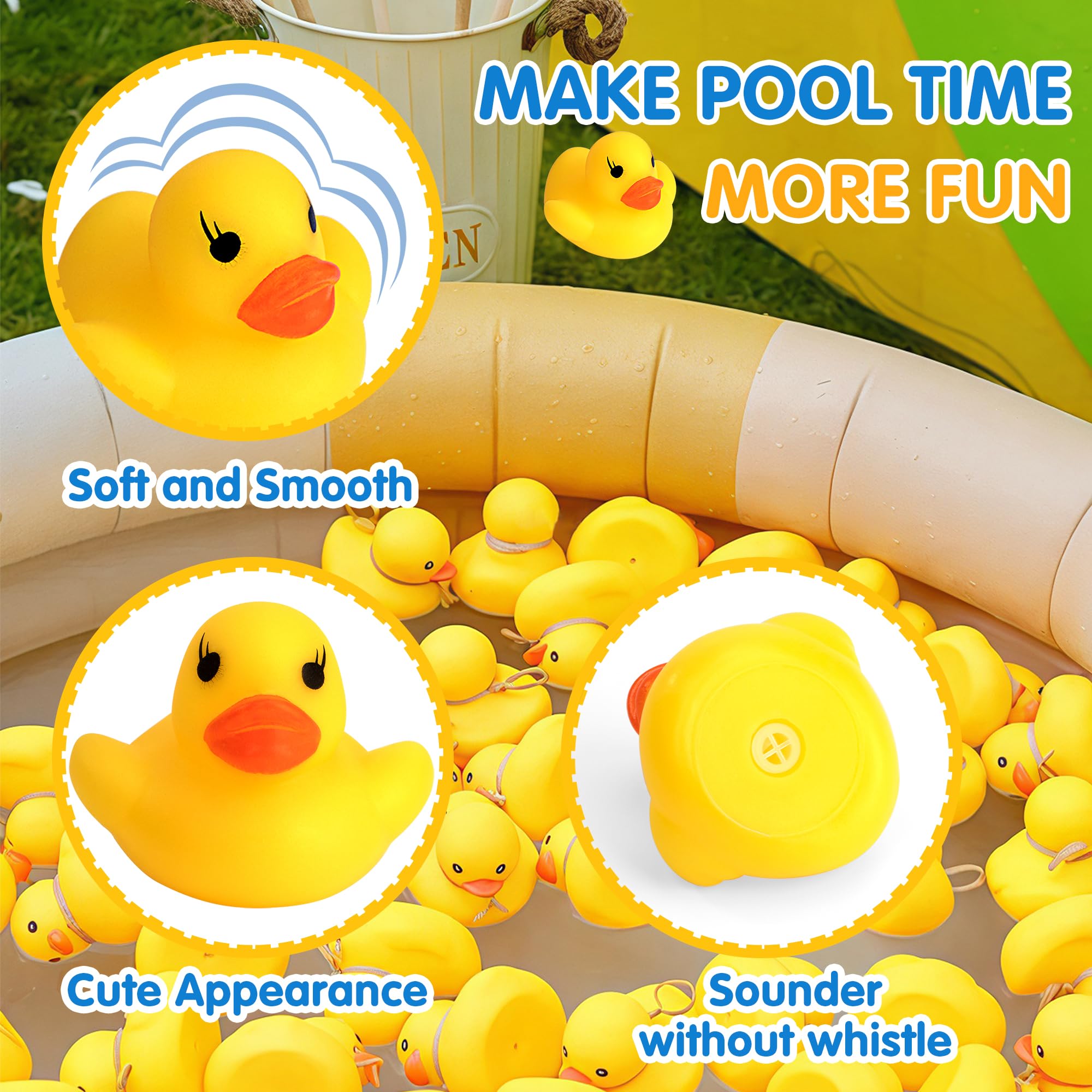 Paperelle Di Gomma, 50 Pezzi Mini Anatre Gialle Giocattolo Da Bagno Per Bambini, Galleggiante E Cigolio Per Bagnetto, Giocattoli Da Vasca Per Doccia/Piscina/Regalo Di Compleanno/Articoli Per Feste