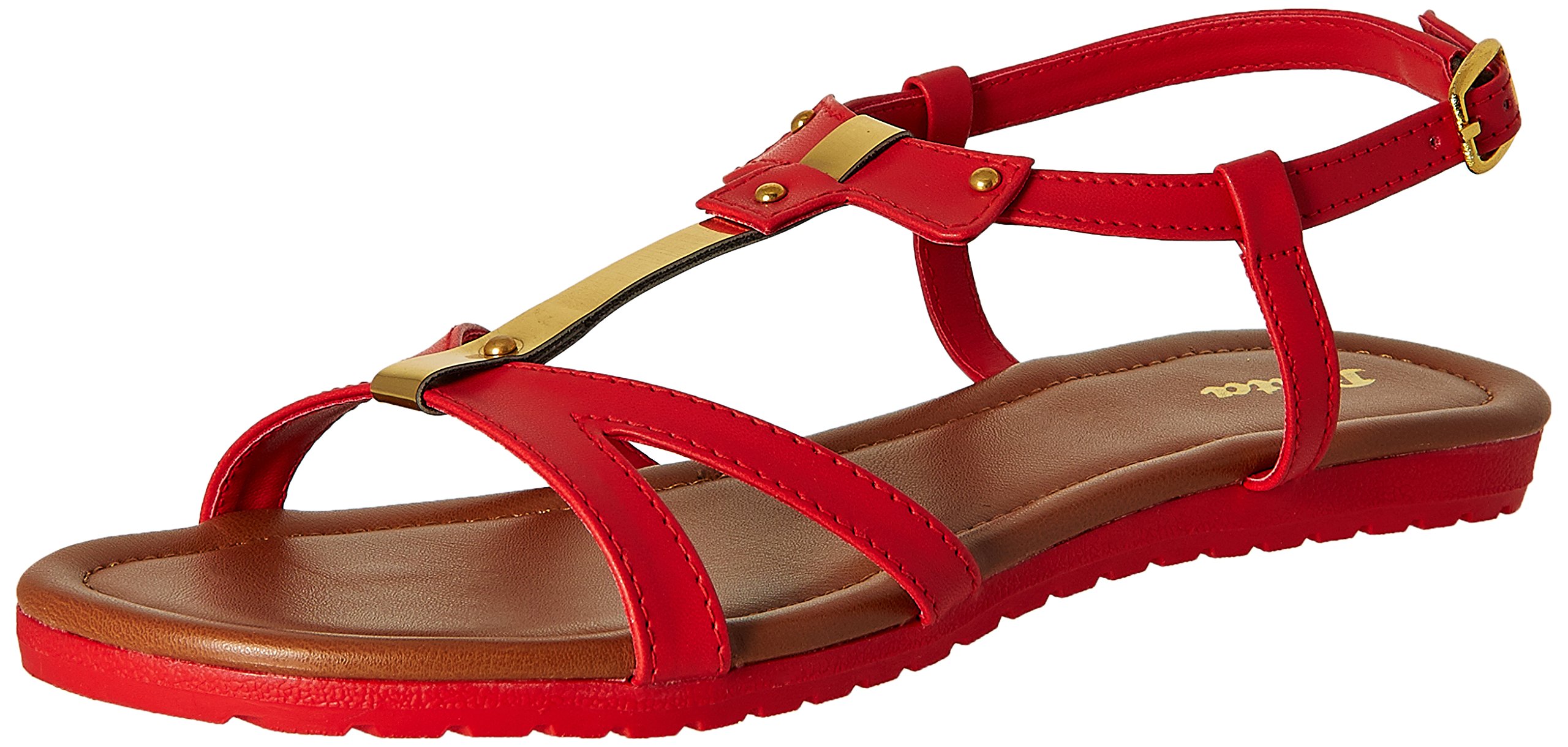 BATA womens JENNY Red Flat Sandal - 4 UK (5615402) (B01N7MY4UB) Amazon Price History, Amazon Price Tracker