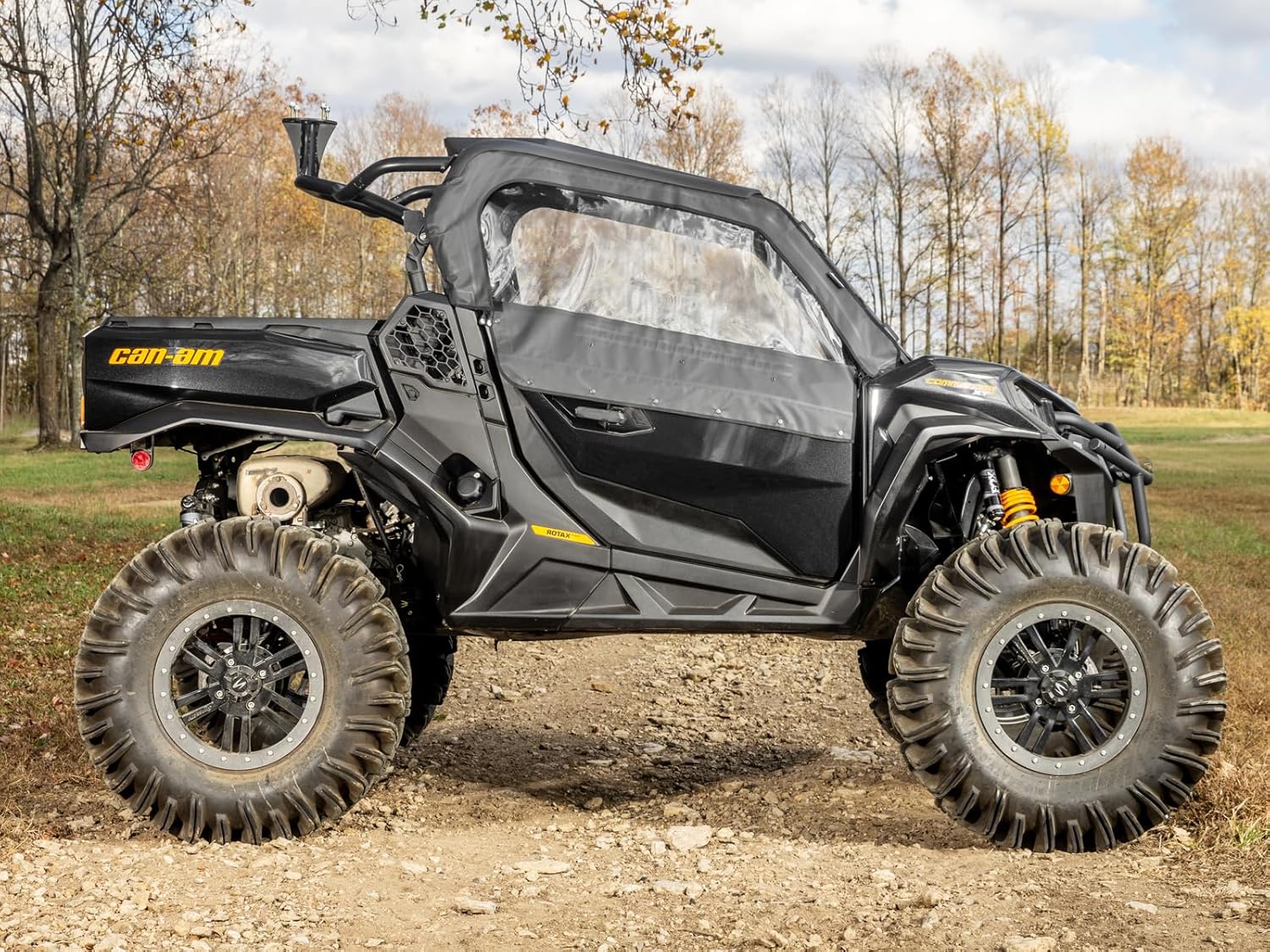 SuperATV Primal Soft Cab Enclosure Upper Doors for 2021+ Can-Am Commander 1000R DPS / 1000R XT / 1000R XTP | Resistant to Water and Abrasions | Snaps Hold Windows Open for More Airflow |