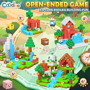 Coodoo Magnetic Blocks, Magnet Tiles Building Blocks STEM Montessori Toddler Kids Toys for Boys Girls Ages 3+, Educational Construction Outdoor Toys, Classroom Must Have Learning Sensory Gifts