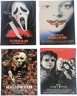 Melody Jane Dolls Houses Dollhouse Set of 4 Halloween Posters Miniature Home DÃ©cor Accessory 1:12 Scale