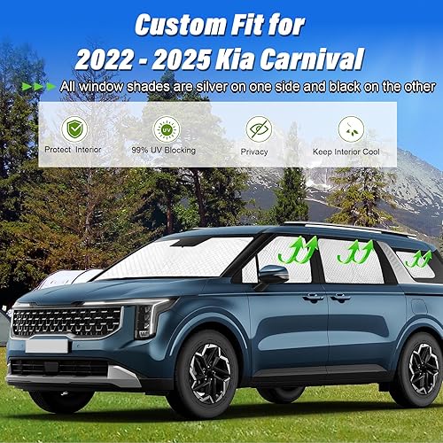 Miniatura 188 de KMF - Parasol de repuesto para parabrisas, cubierta para ventana lateral y trasera, cubierta protectora para visor, para campamento, bebé, bloqueo