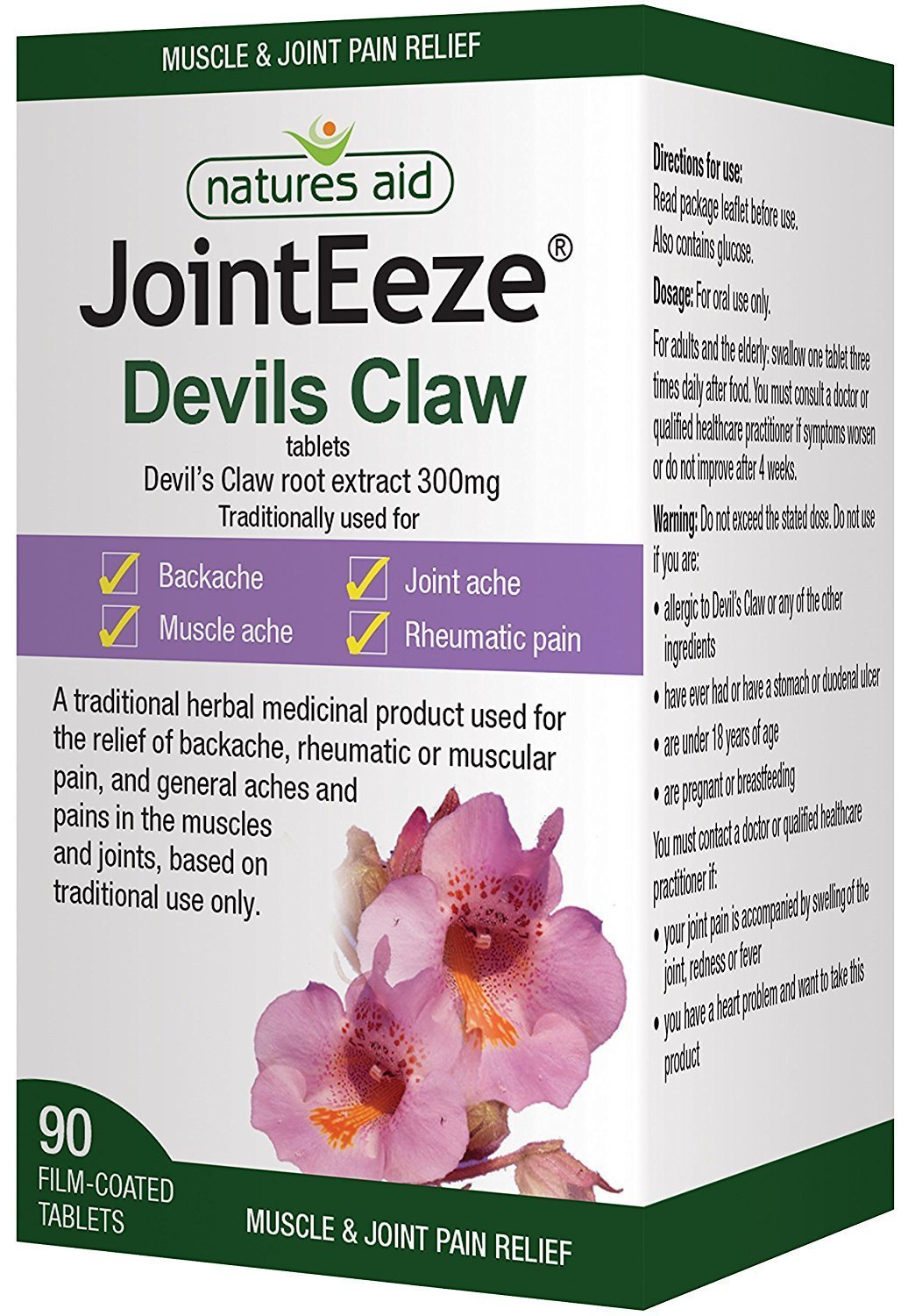 (2 Pack) - Natures Aid - JointEeze - Devil's Claw | 90's | 2 Pack Bundle