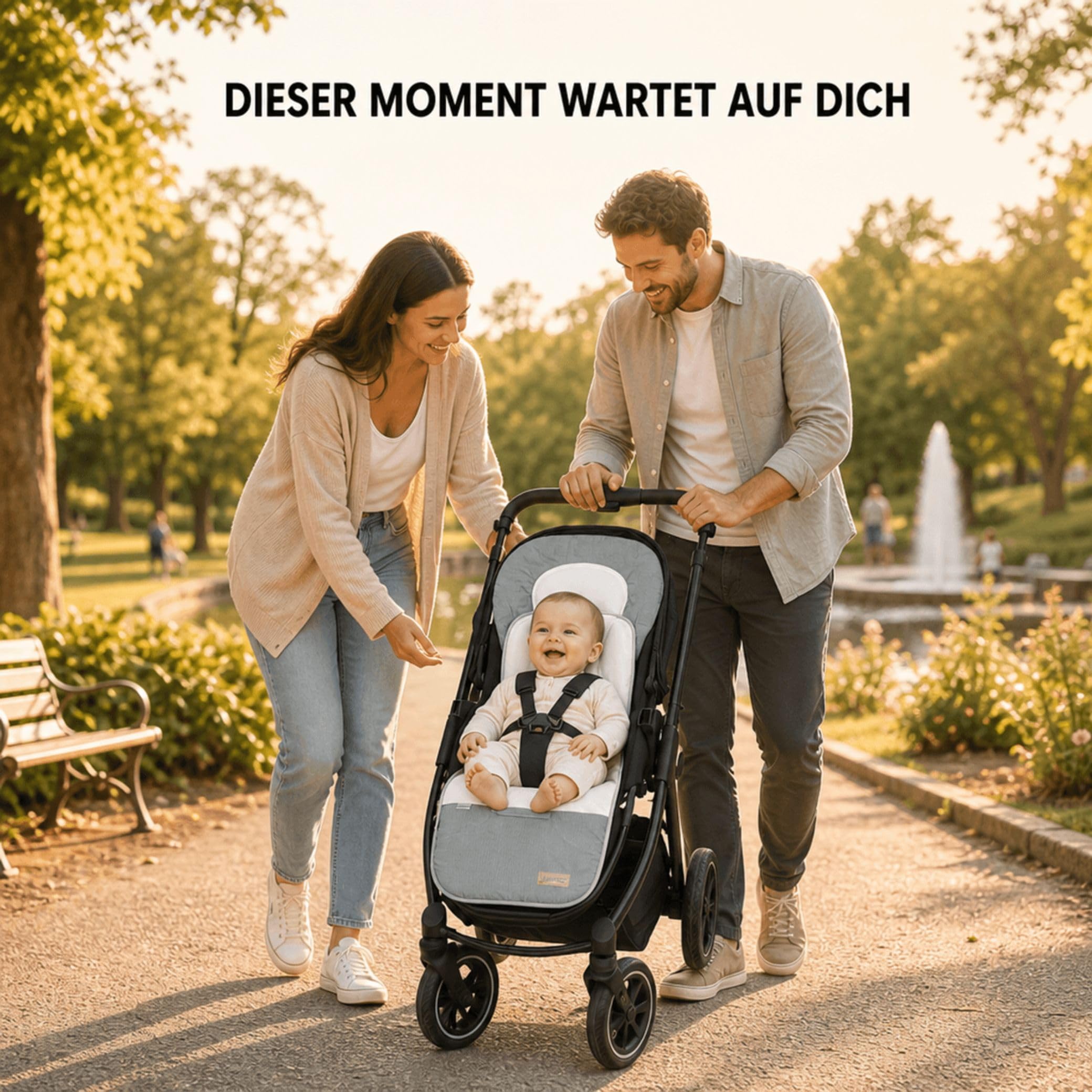 Odenwälder BabyNest Babycool-Auflage Kinderwagen Sitzauflage waschbar atmungsaktiv Sommer Winter