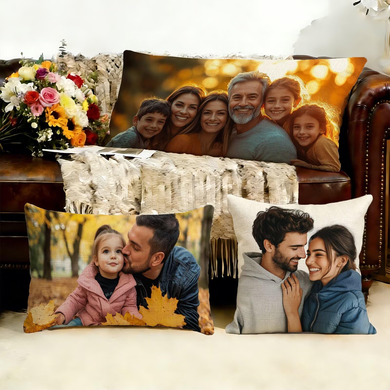 Cojin Personalizado Foto a Doble Cara 60x180cm - Cojines Exterior,Funda de Almohada Impermeable - Regalo Original para San Valentín y Aniversario Parejas para Cama Sofa Terraza Salon Jardin J1-187