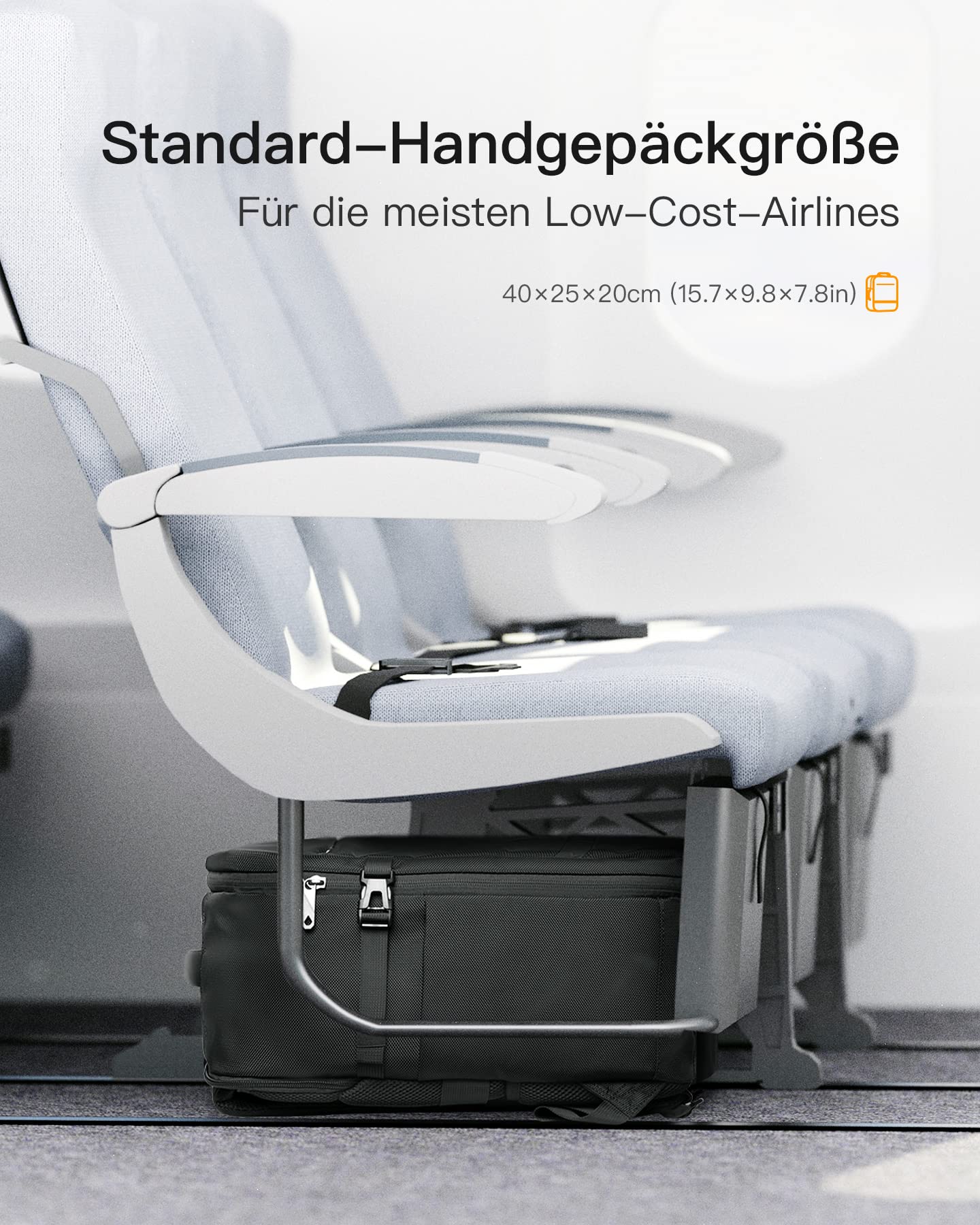 Inateck 20L Ryanair Handgepäck 40x20x25 Reiserucksack Flugzeug Rucksack – Bild 3