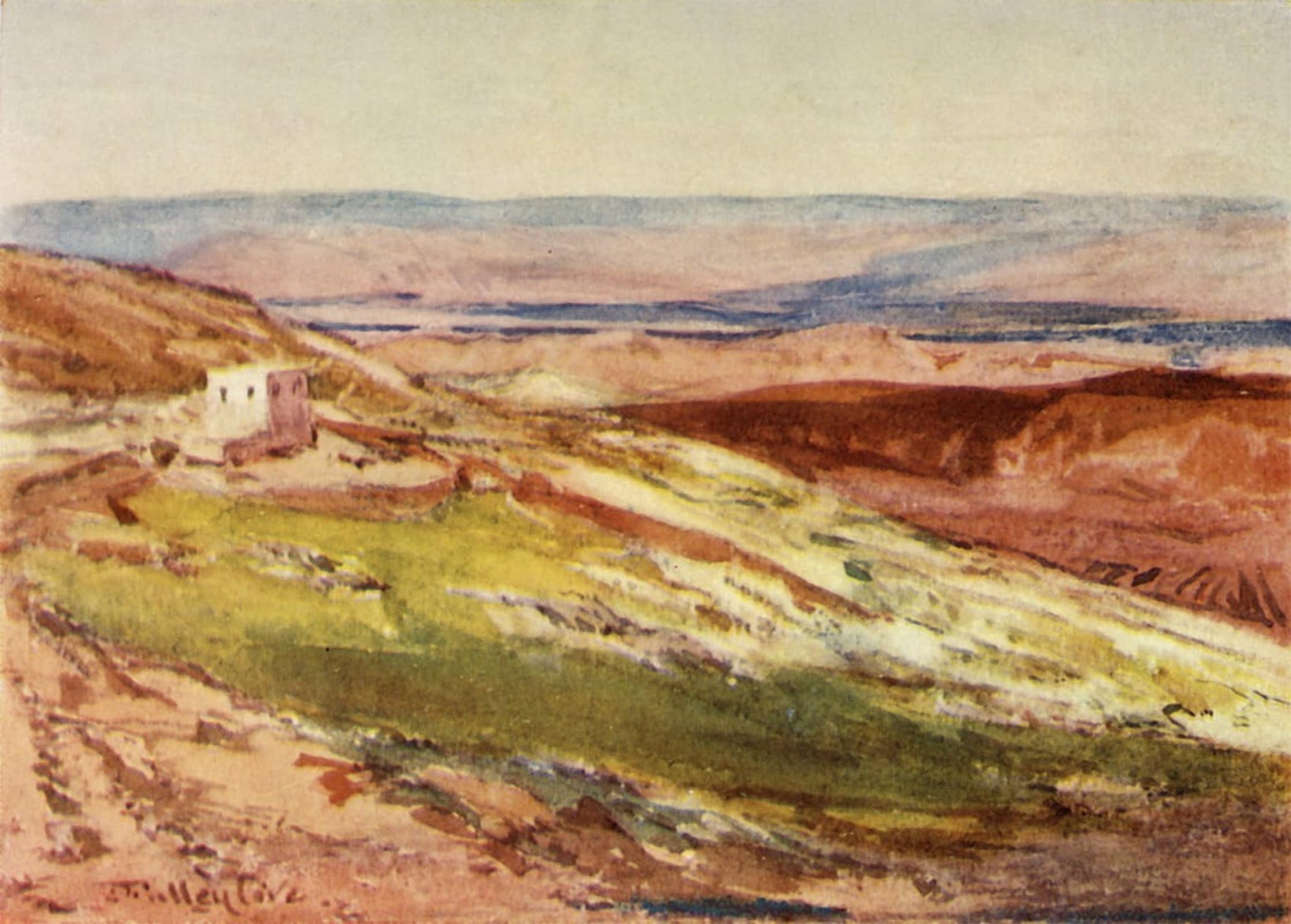 ARTXLXXBN Famous Art Print Poster Vintage Wall Art the Valley From the Mount of Olives by Fulleylove Canvas Art Poster for Home Decor 60x90cm