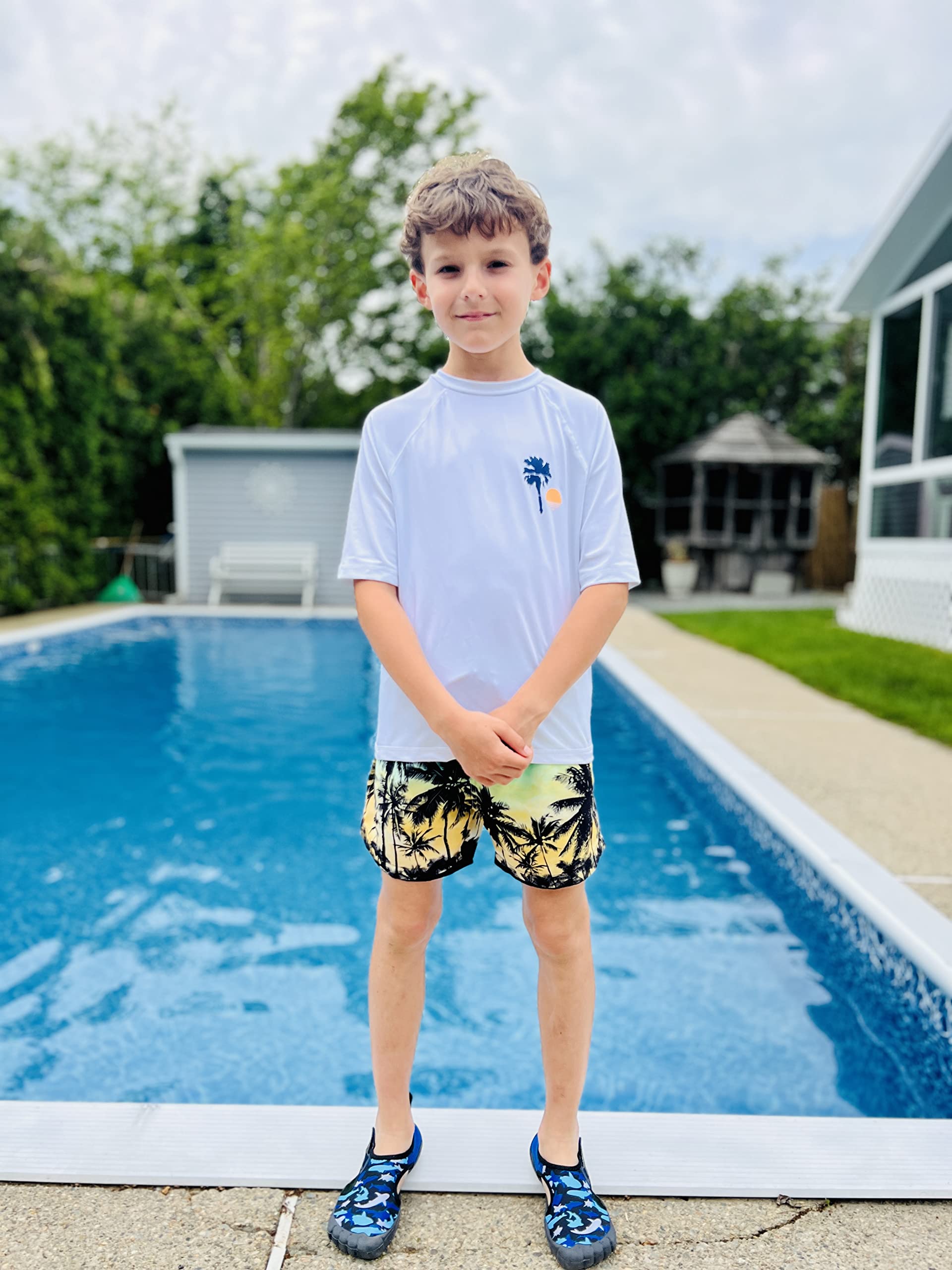 Snapklik.com : Bathing Suit For Boys Boxer Brief Liner Palm Tree Swim ...