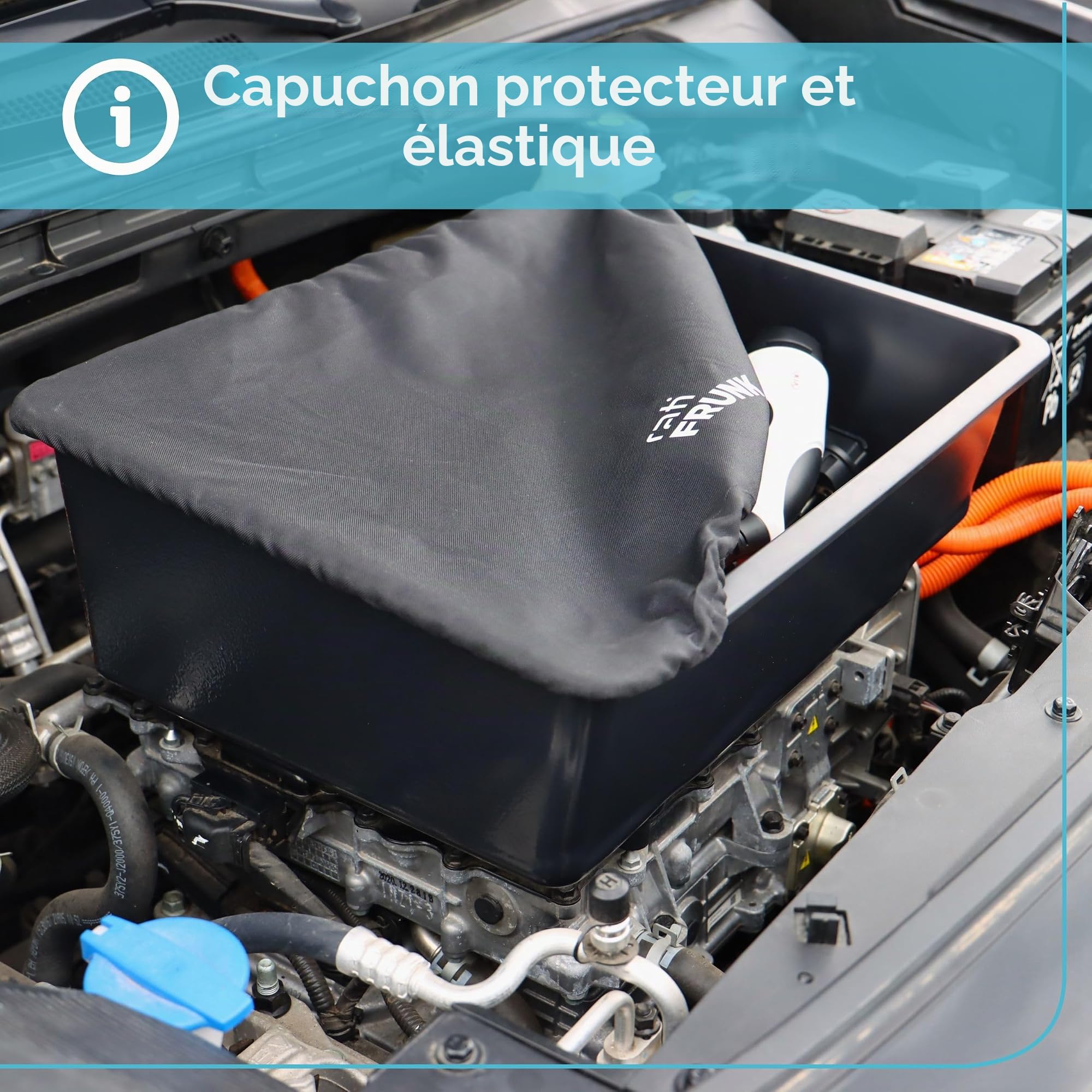 rati Frunk I Convient pour Hyundai KONA Electric 2018-2023 / KIA E-Soul 2020- I Coffre Avant à moderniser avec Support et Capuchon de Protection élastique