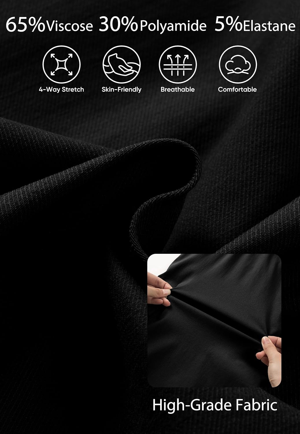 JMIERR Men's Casual Stretch Cargo Shorts Classic Drawstring Elastic Waist Summer Work Short with Multi Pockets - Image 6