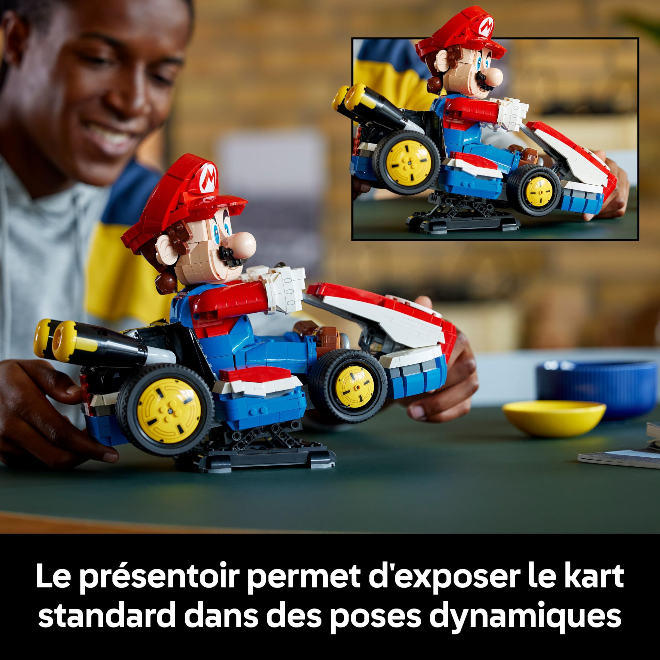 LEGO Mario Kart - Mario Et Kart Standard - Figurine Collector De Personnage Nintendo - Maquette De Voiture à Construire pour Fans De Jeux Vidéo - Cadeau pour Adulte 72037