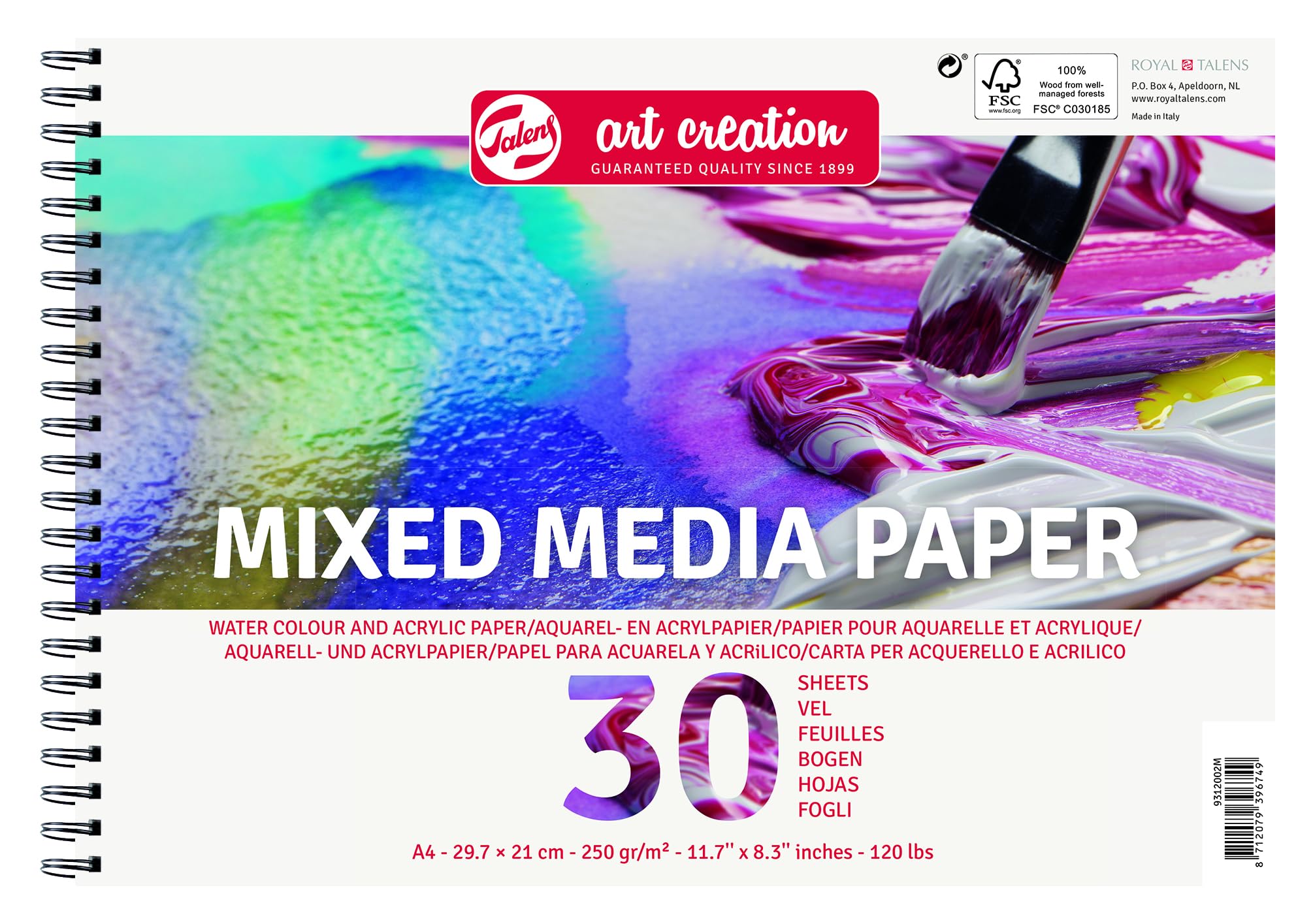 Talens Art Creation A4 Mixed Media Paper 30 Sheets