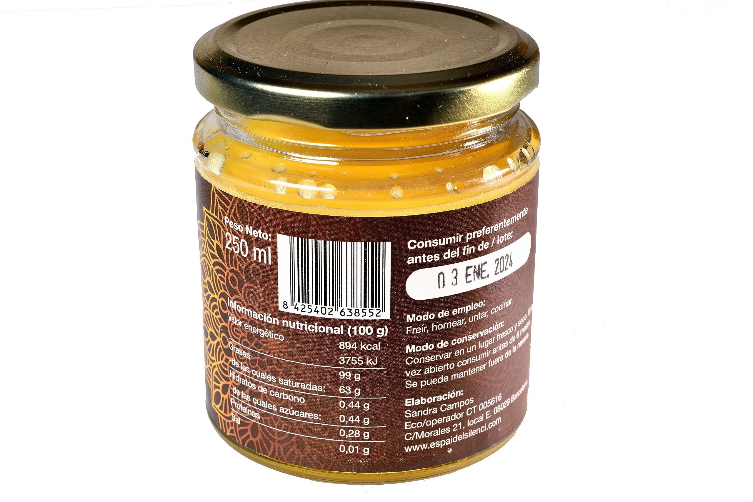 Mantequilla Clarificada Ghee 100% Ayurveda 250 gr