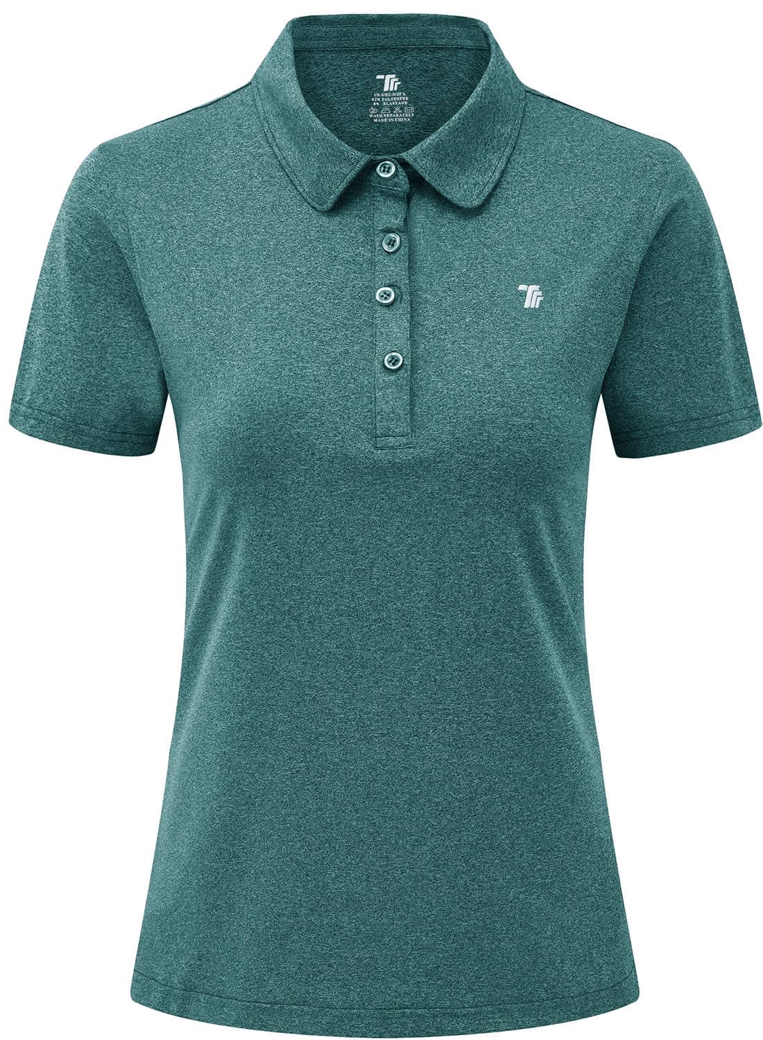 YSENTO Damen Golf Poloshirt Kurzarm Polohemd Schnelltrocknend Atmungsaktiv Sport Tennis Lady-Fit T-Shirts