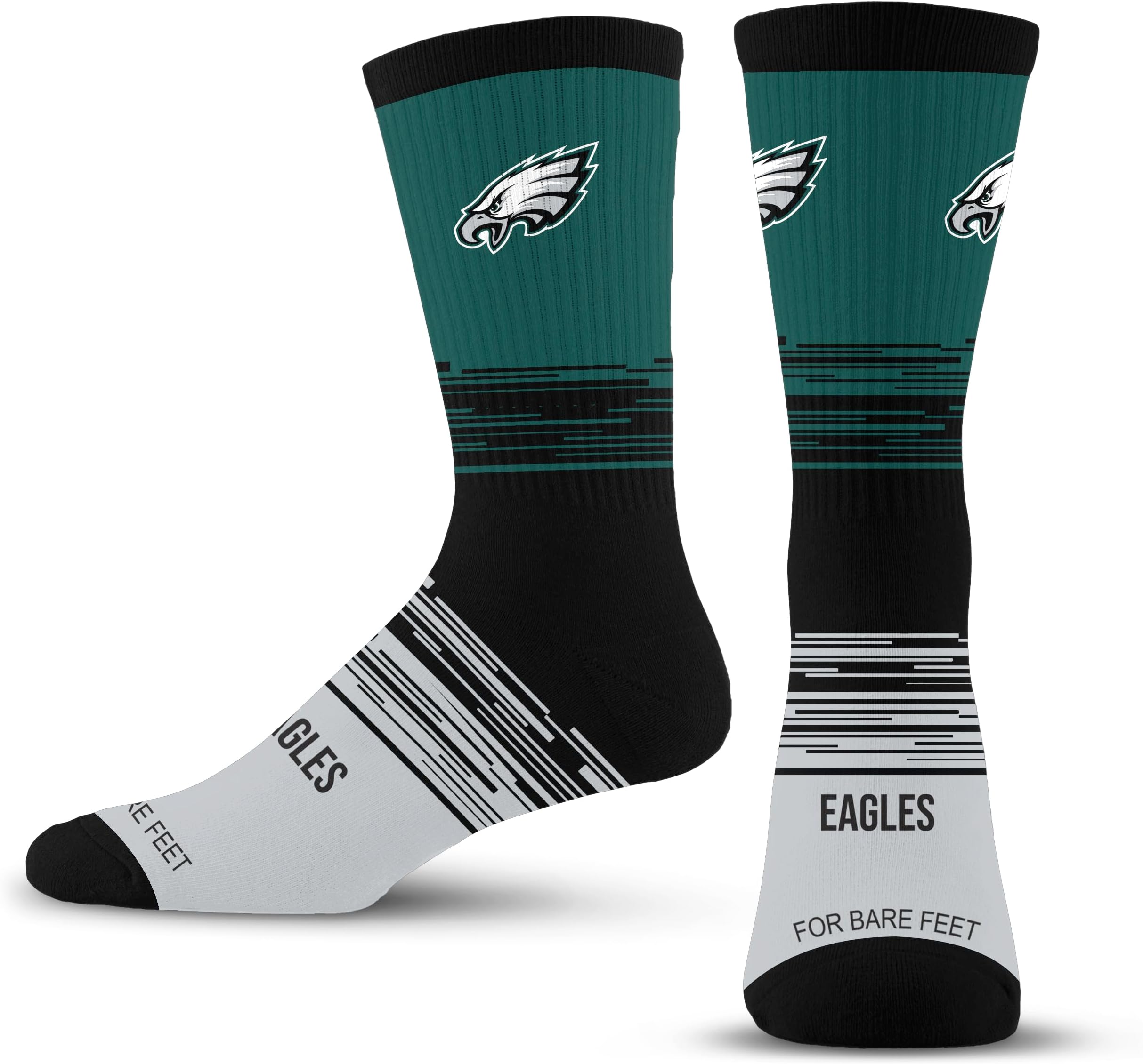 For Bare Feet NFL mens Elevate Crew Sock